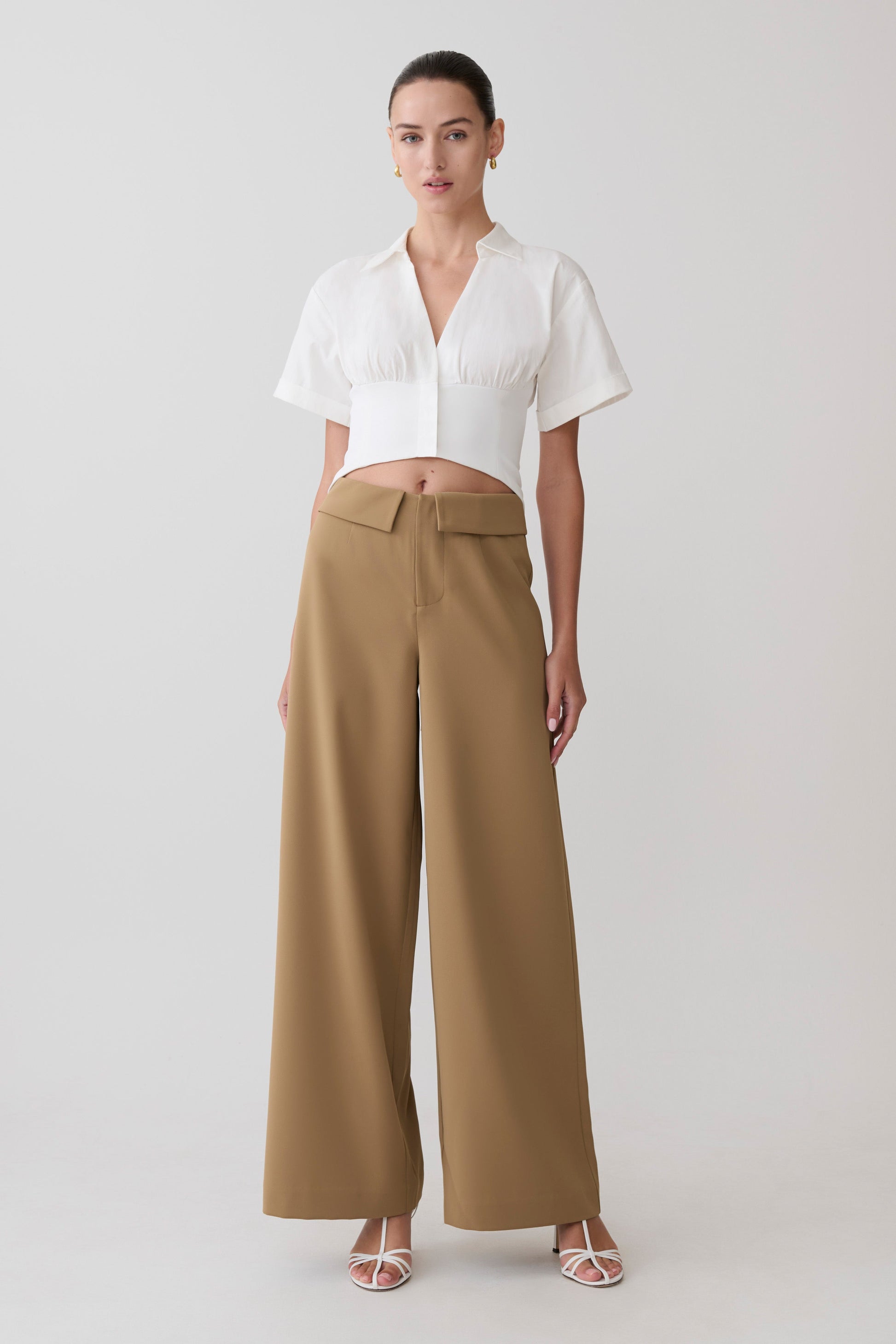 Noelia Tie Back Short Sleeve Shirt - White #4