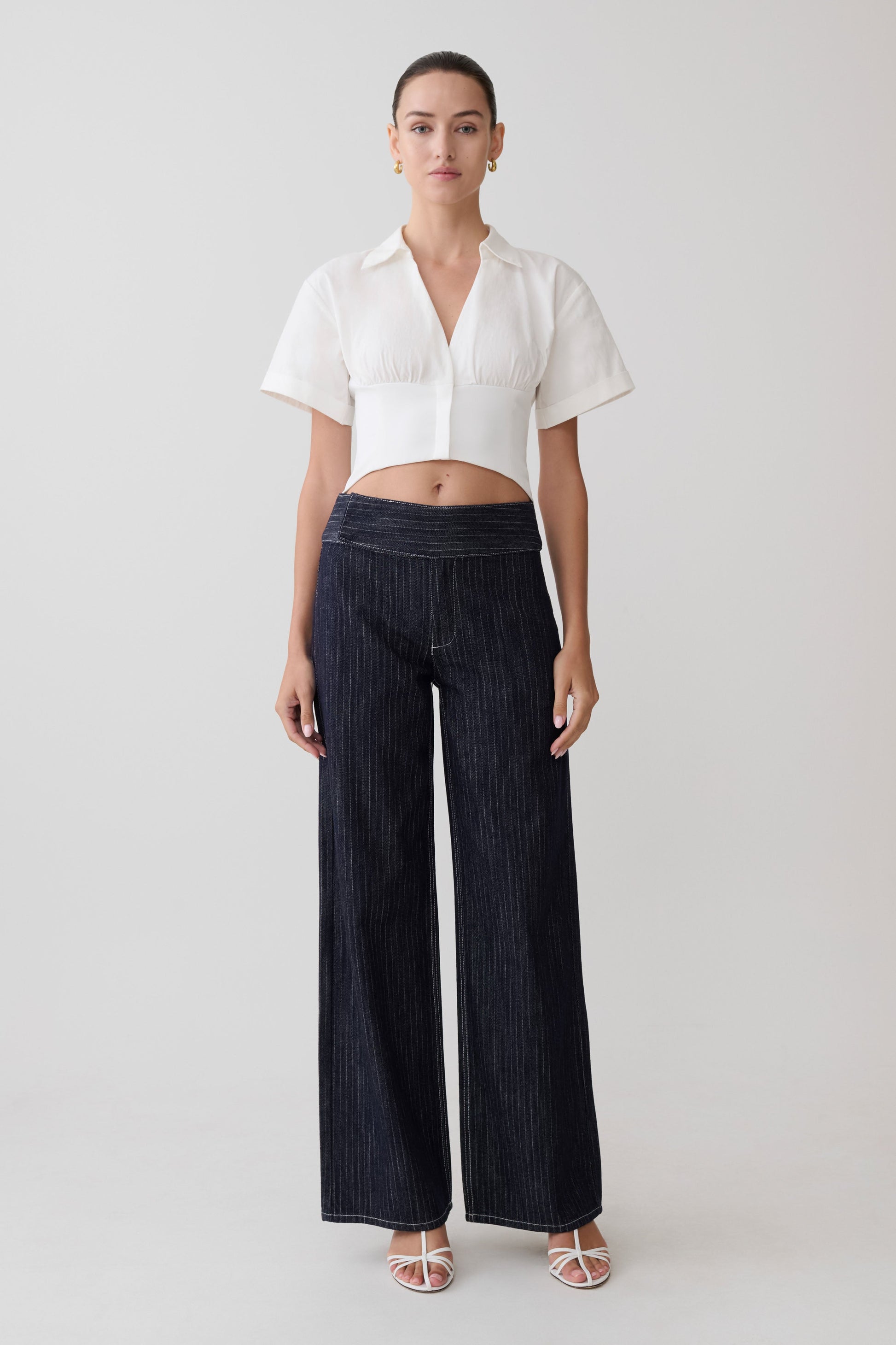 Noelia Tie Back Short Sleeve Shirt - White #7