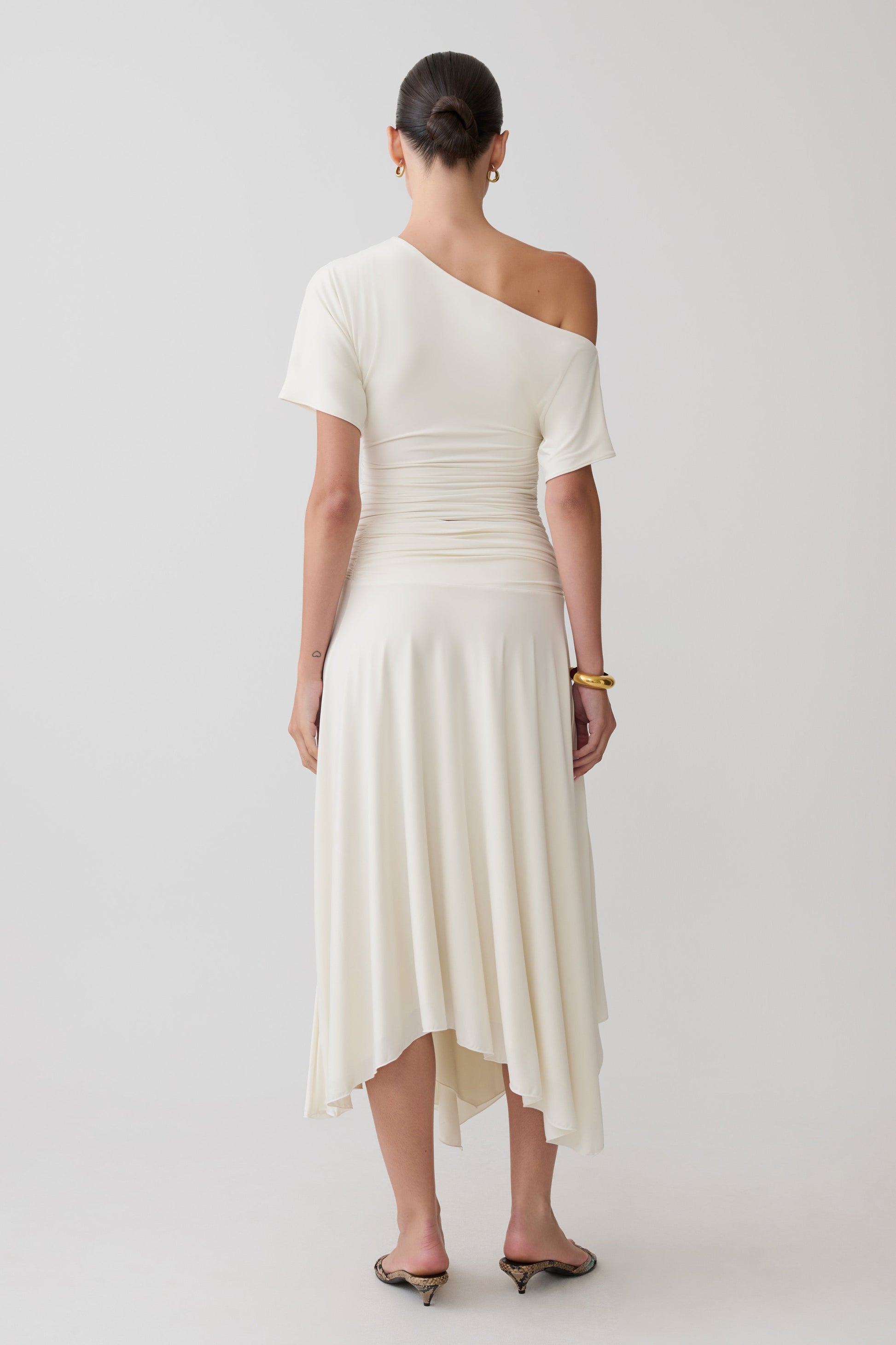 Luu Slinky Midi Skirt - Ivory #2