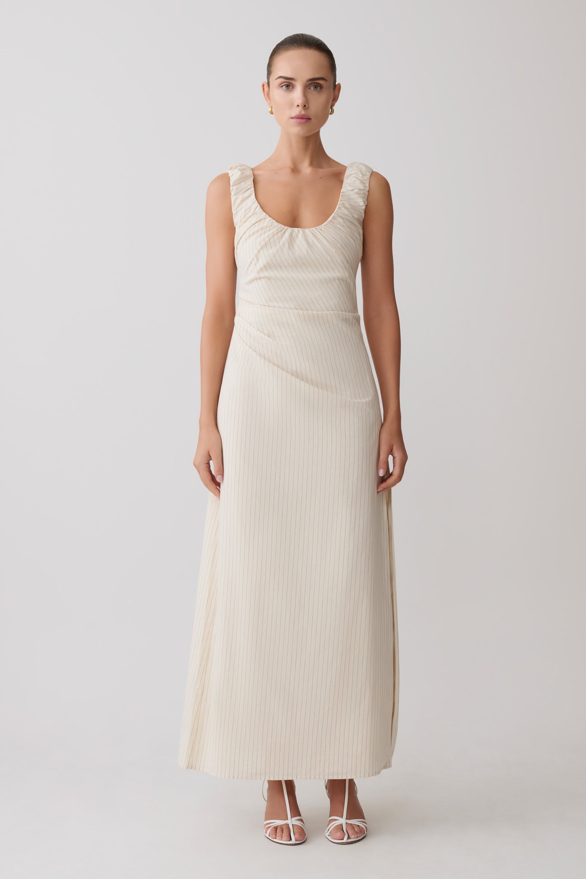 Anisa Scoop Neck Maxi Dress - Stripe | MESHKI US Anisa Scoop Neck Maxi Dress - Stripe | MESHKI US
