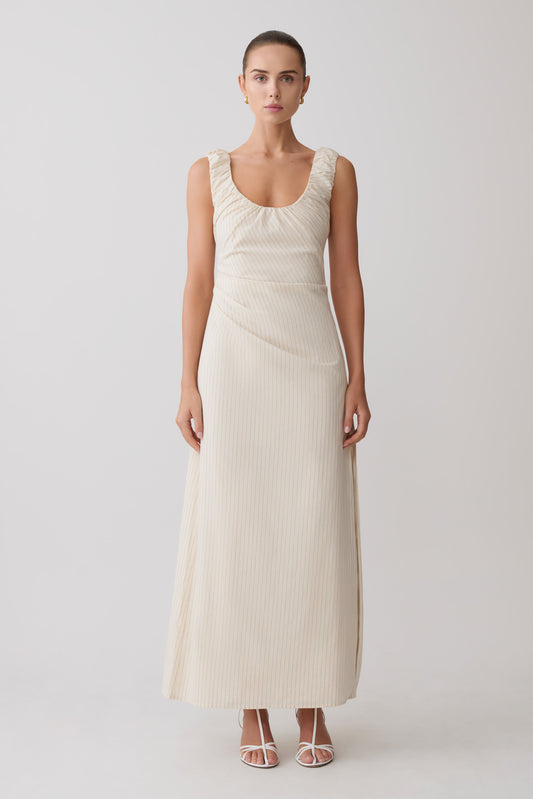 Anisa Scoop Neck Maxi Dress - Stripe