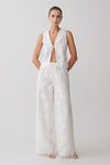 Tessa Broderie Straight Leg Pants - White