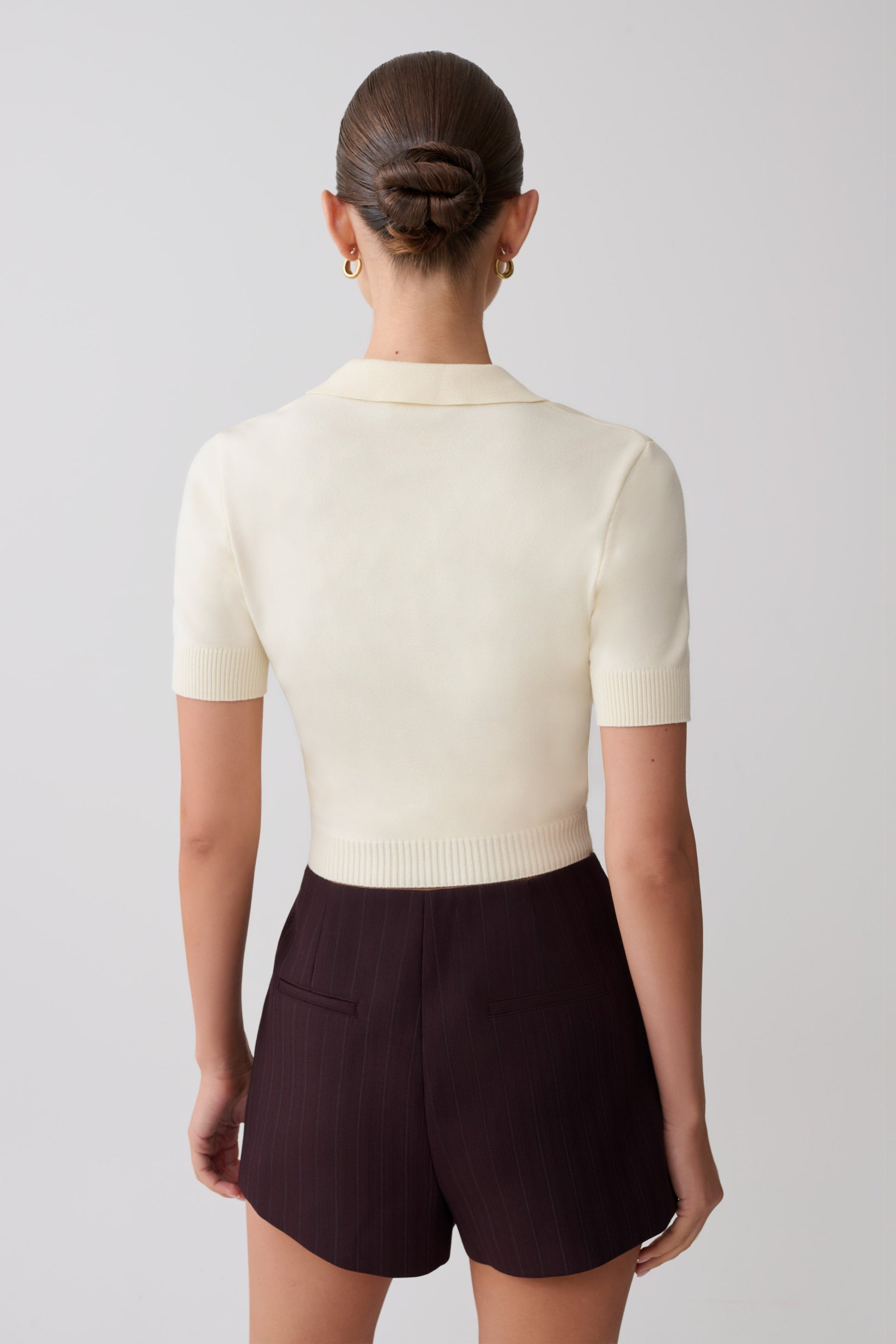 Philly Knit Button Up Top - Ivory #2