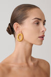 Yara Metal Wounded Stud Earring - Gold