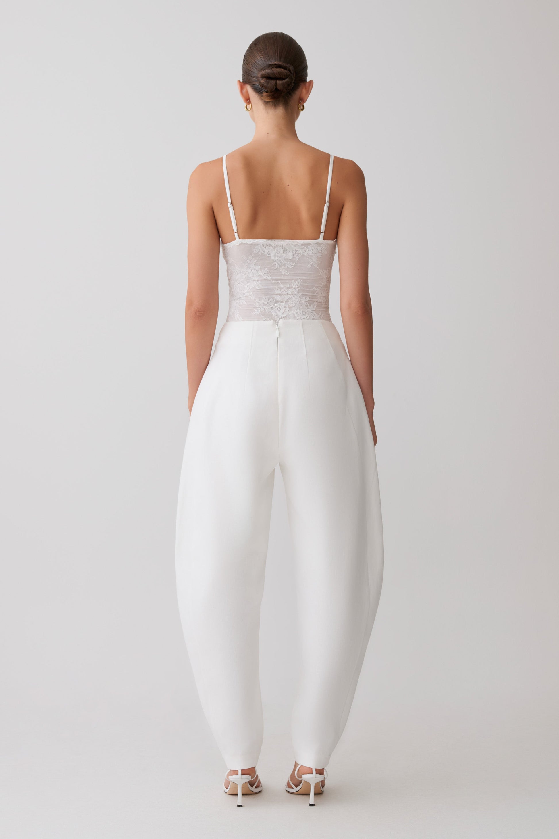 Jasper Sheer Plunge Lace Bodysuit - Ivory #4