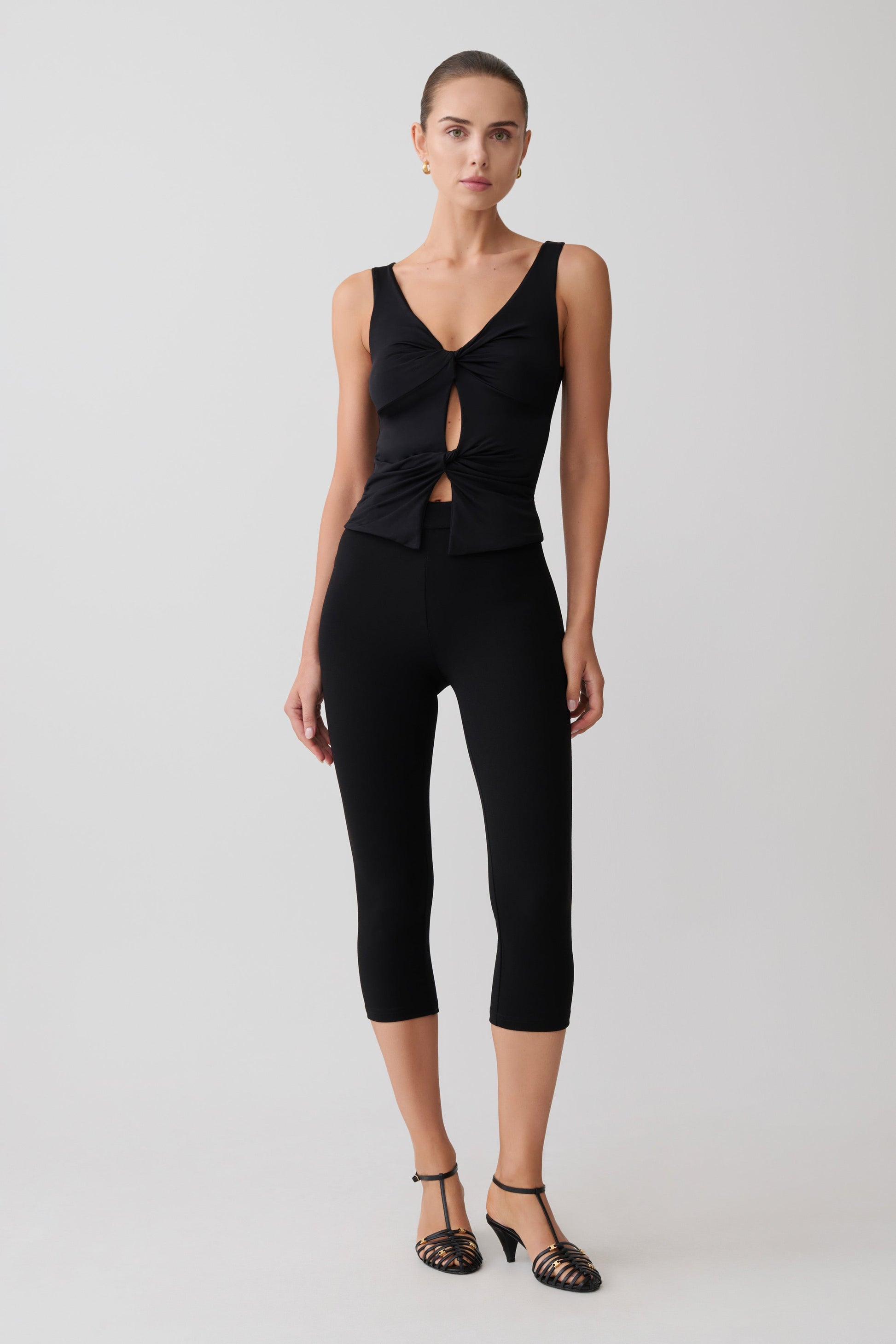 Millie Twist Sleeveless Top - Black #4