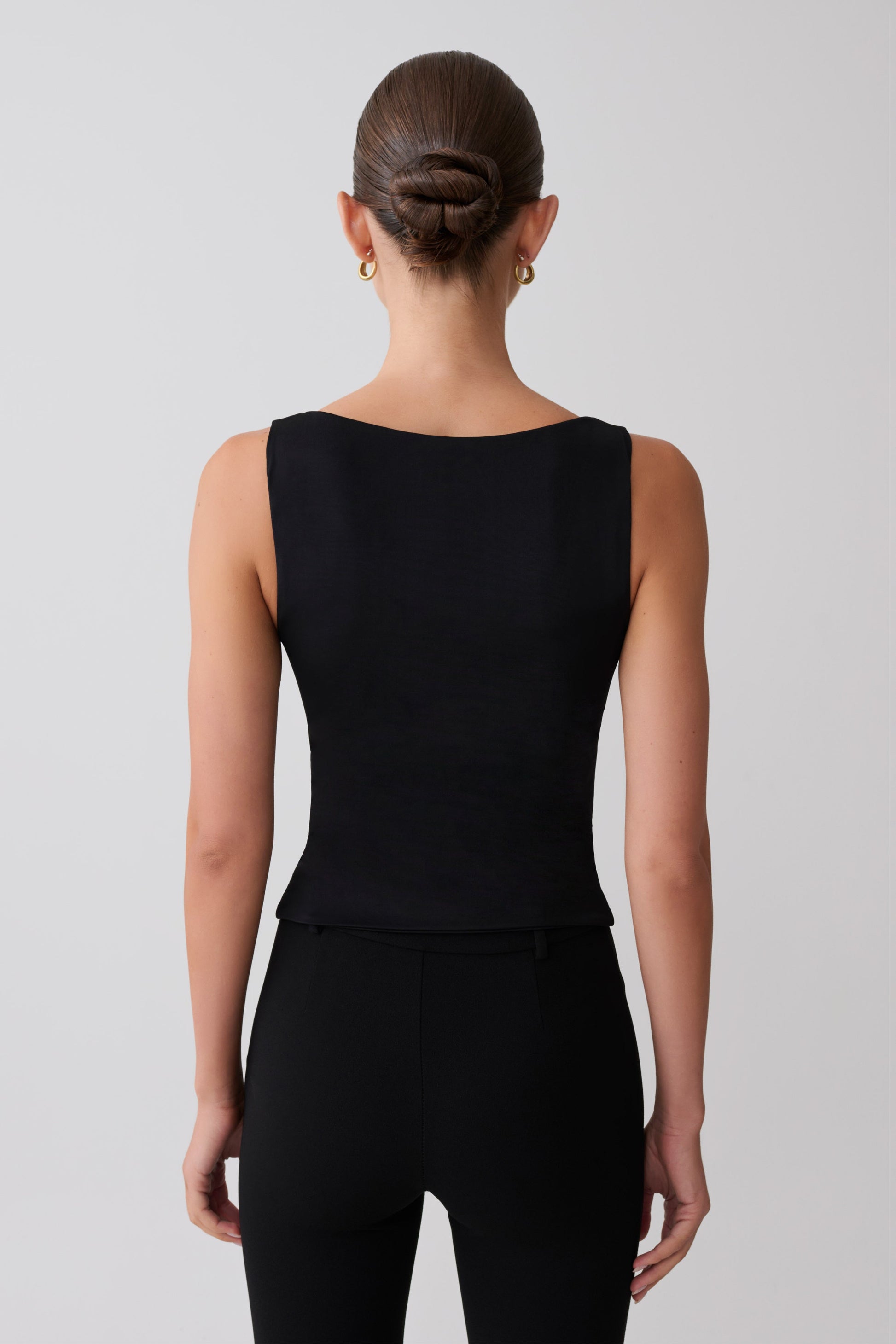 Millie Twist Sleeveless Top - Black #2