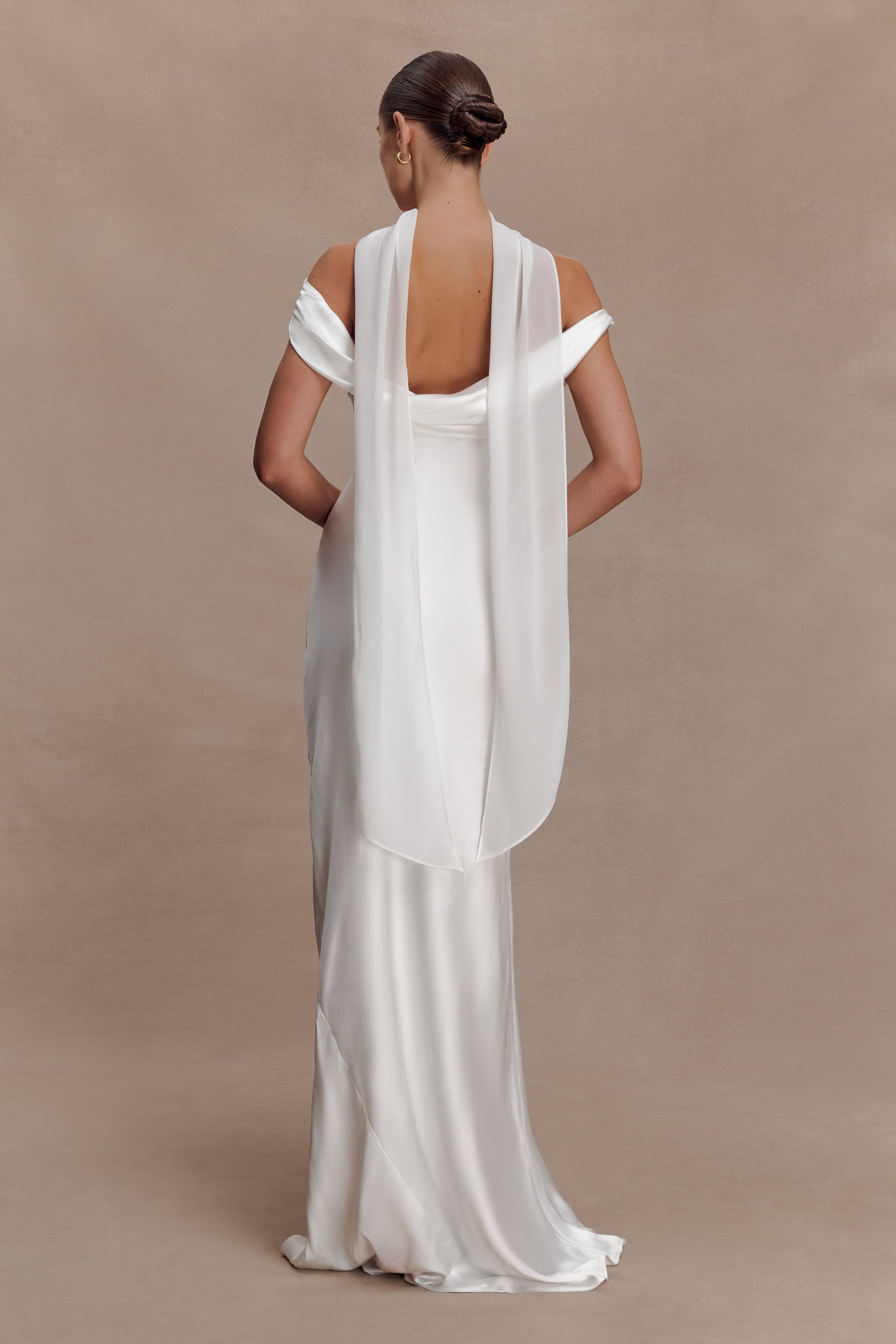 Marla Chiffon Scarf / Ivory | MESHKI | ONE SIZE Marla Chiffon Scarf / Ivory | MESHKI | ONE SIZE