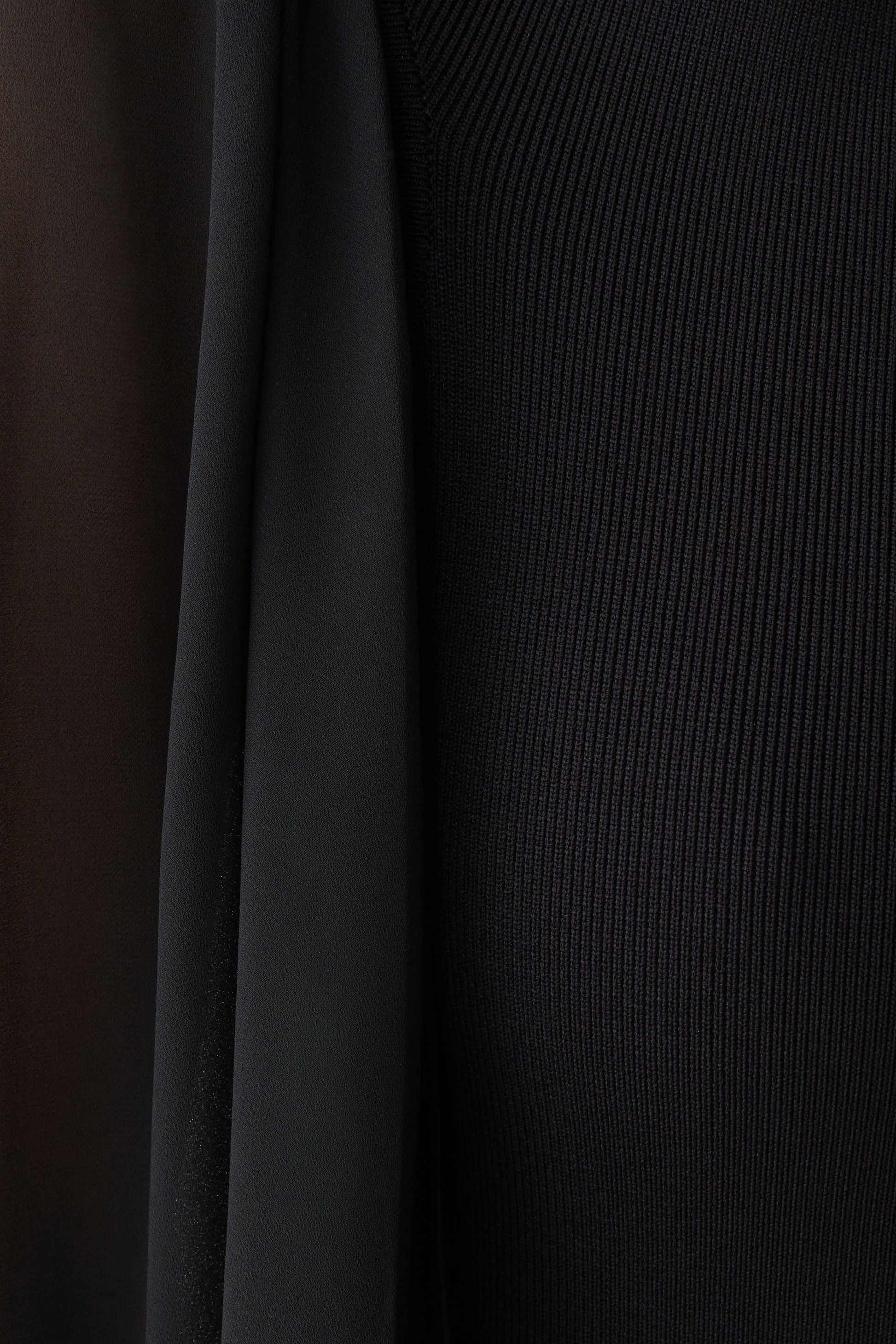 Farid Bandage Maxi Dress With Chiffon - Black #6