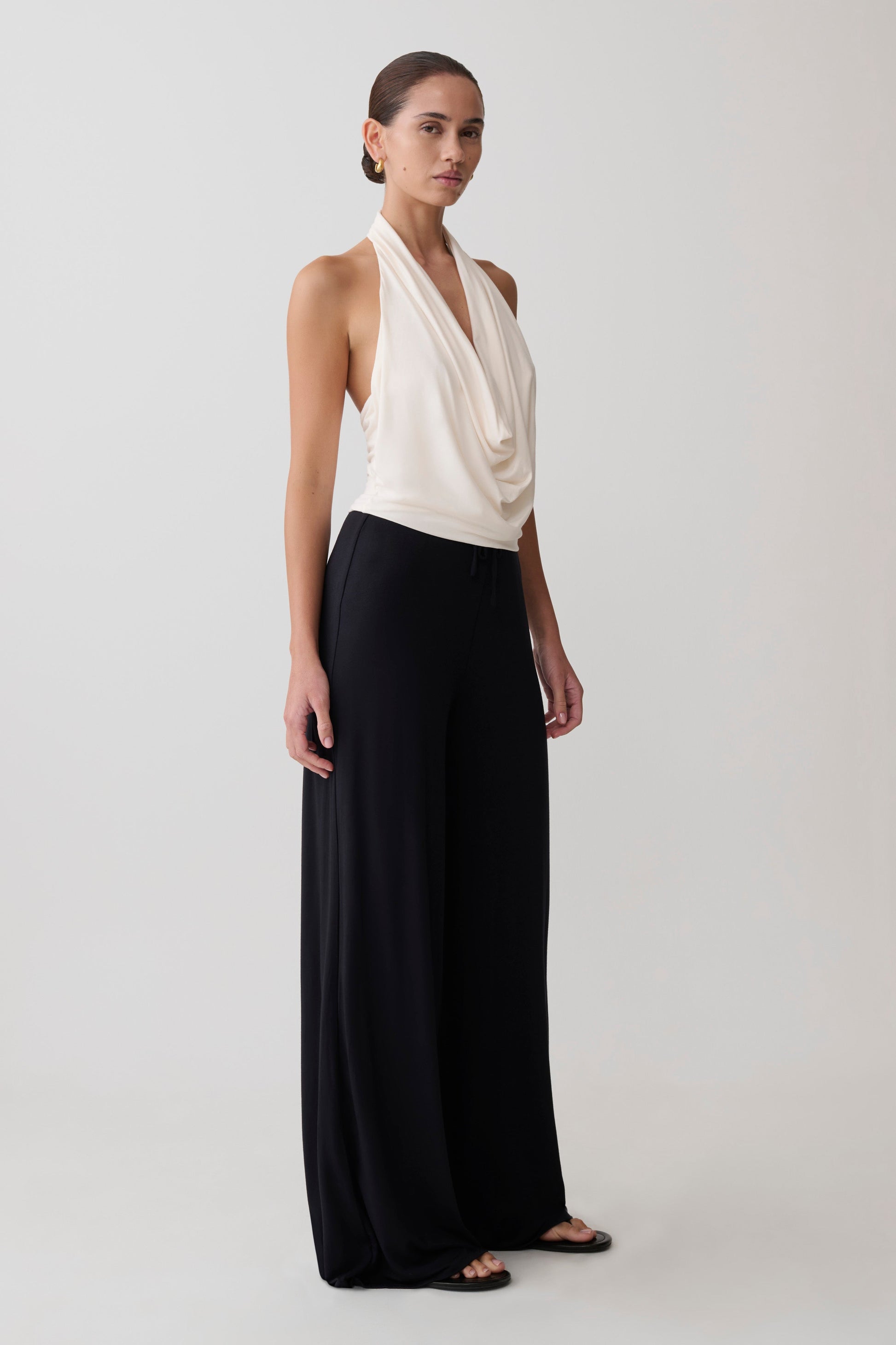 Huyen Cowl Front Modal Top - Ivory #5