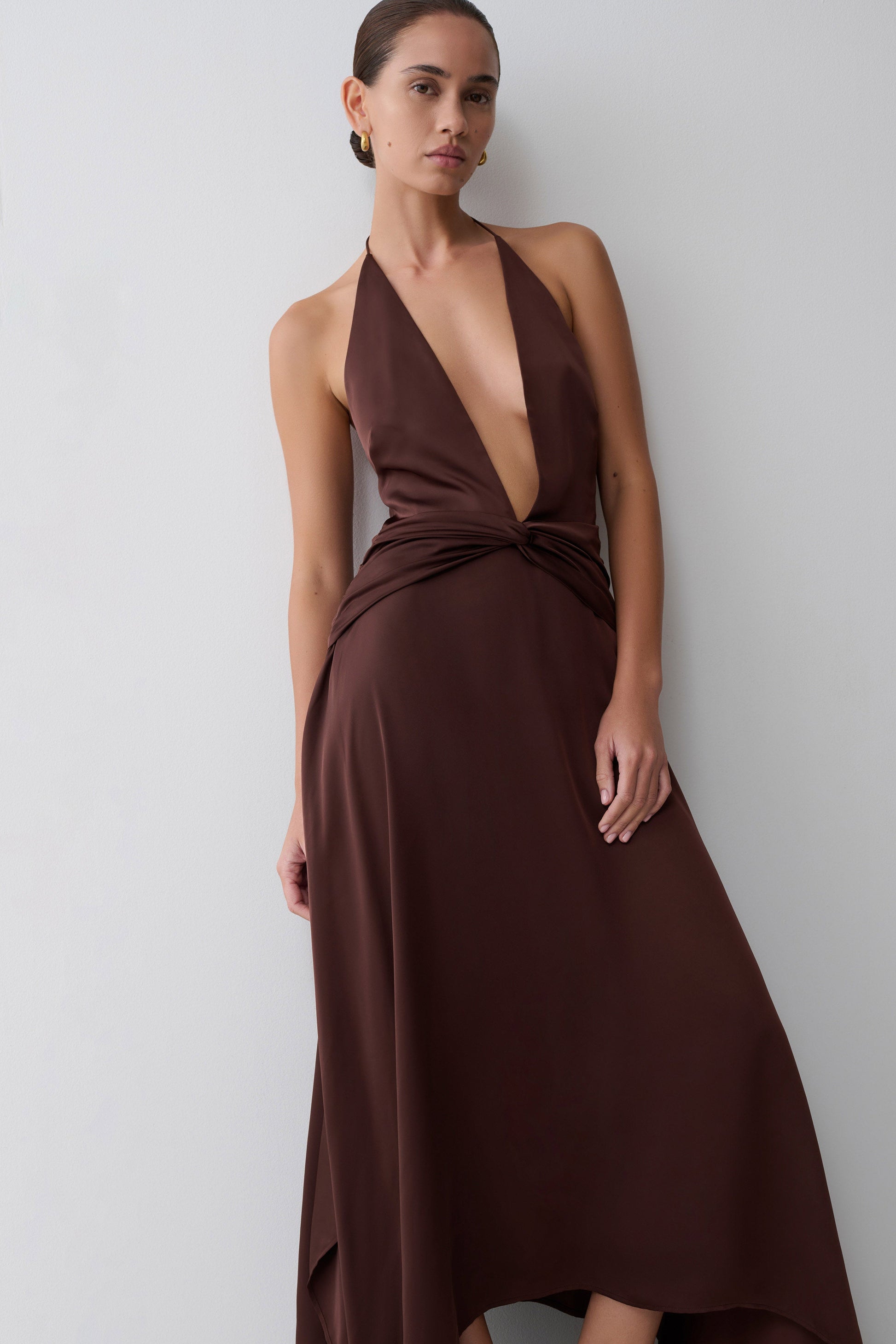 brown marble satin midi wrap dress Chocolate Marble Print Off Shoulder Mesh Midi Dress