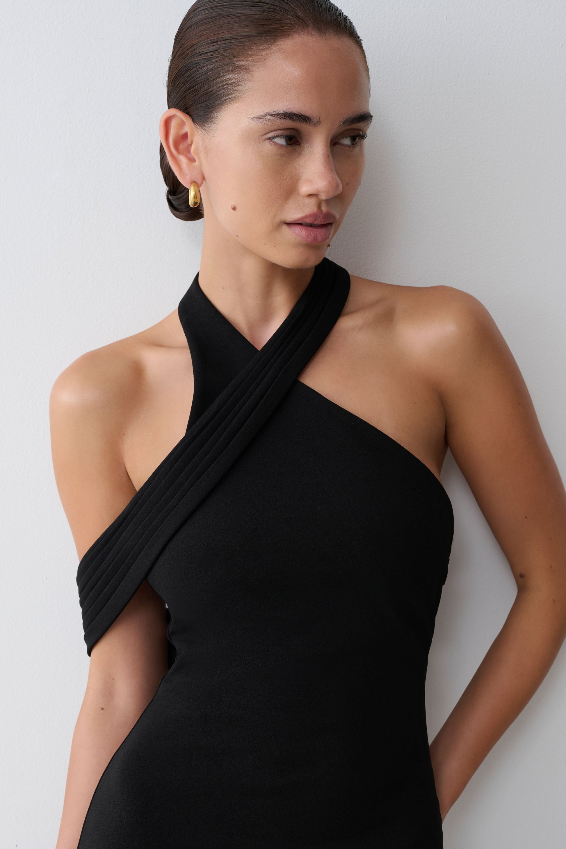 crossover midi dress Abercrombie