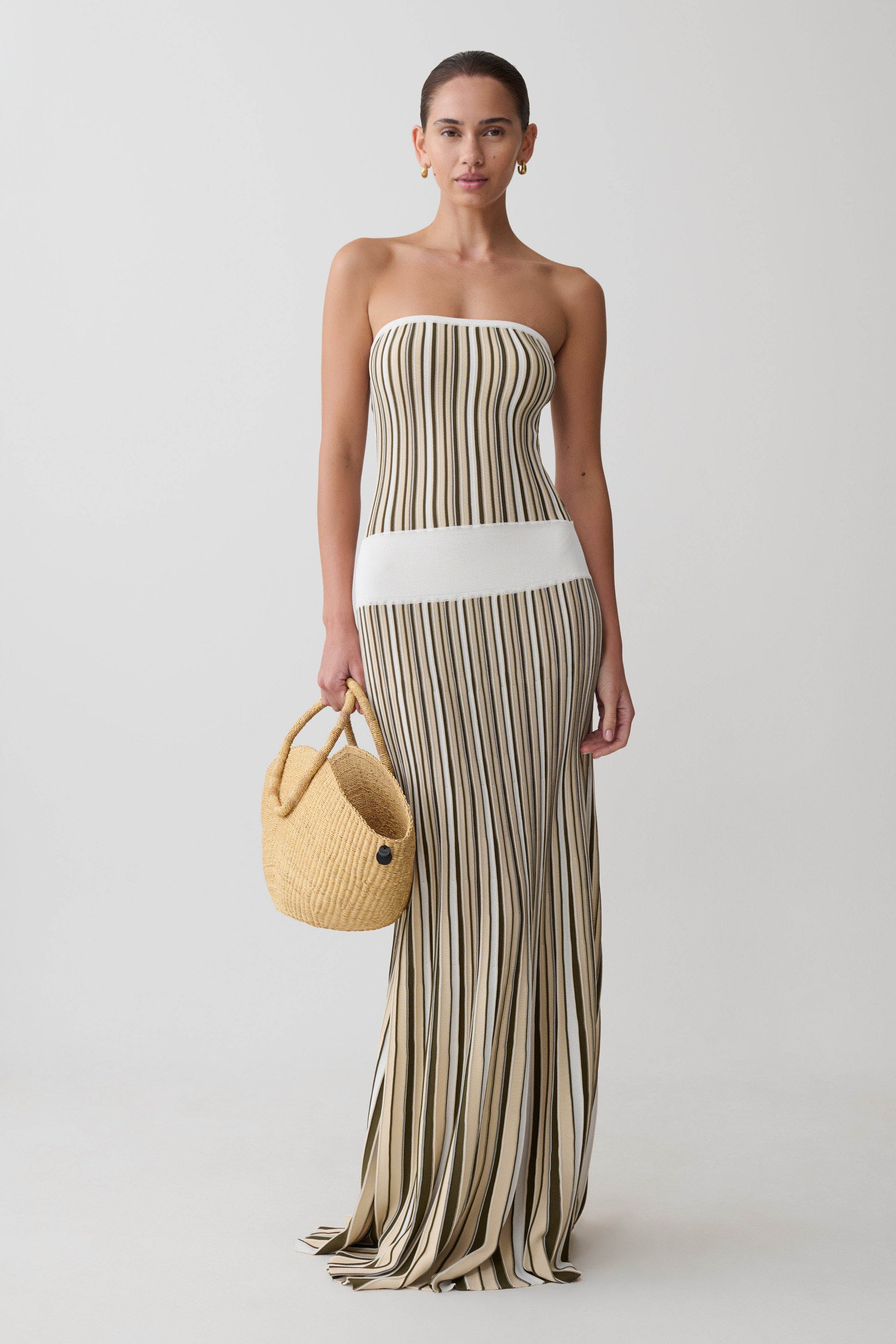 stripe knit o ring beach maxi dress Boohoo Dress Stripe Knit O Ring Maxi Beach Dress