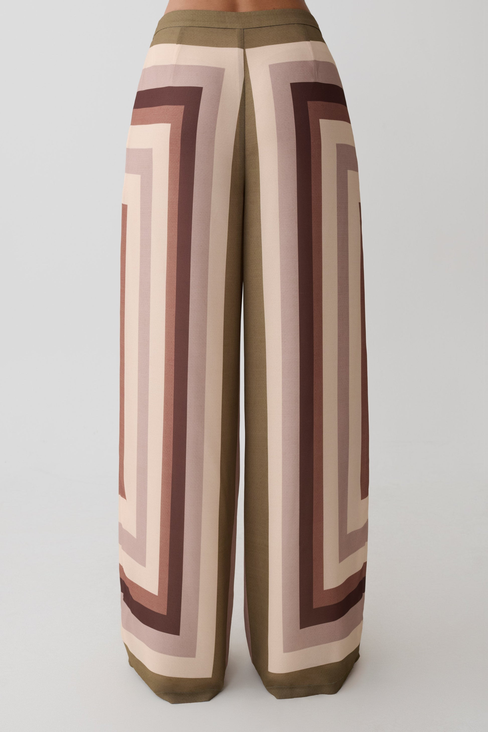 Rachel Chiffon Straight Leg Pants - Multi Stripe #6