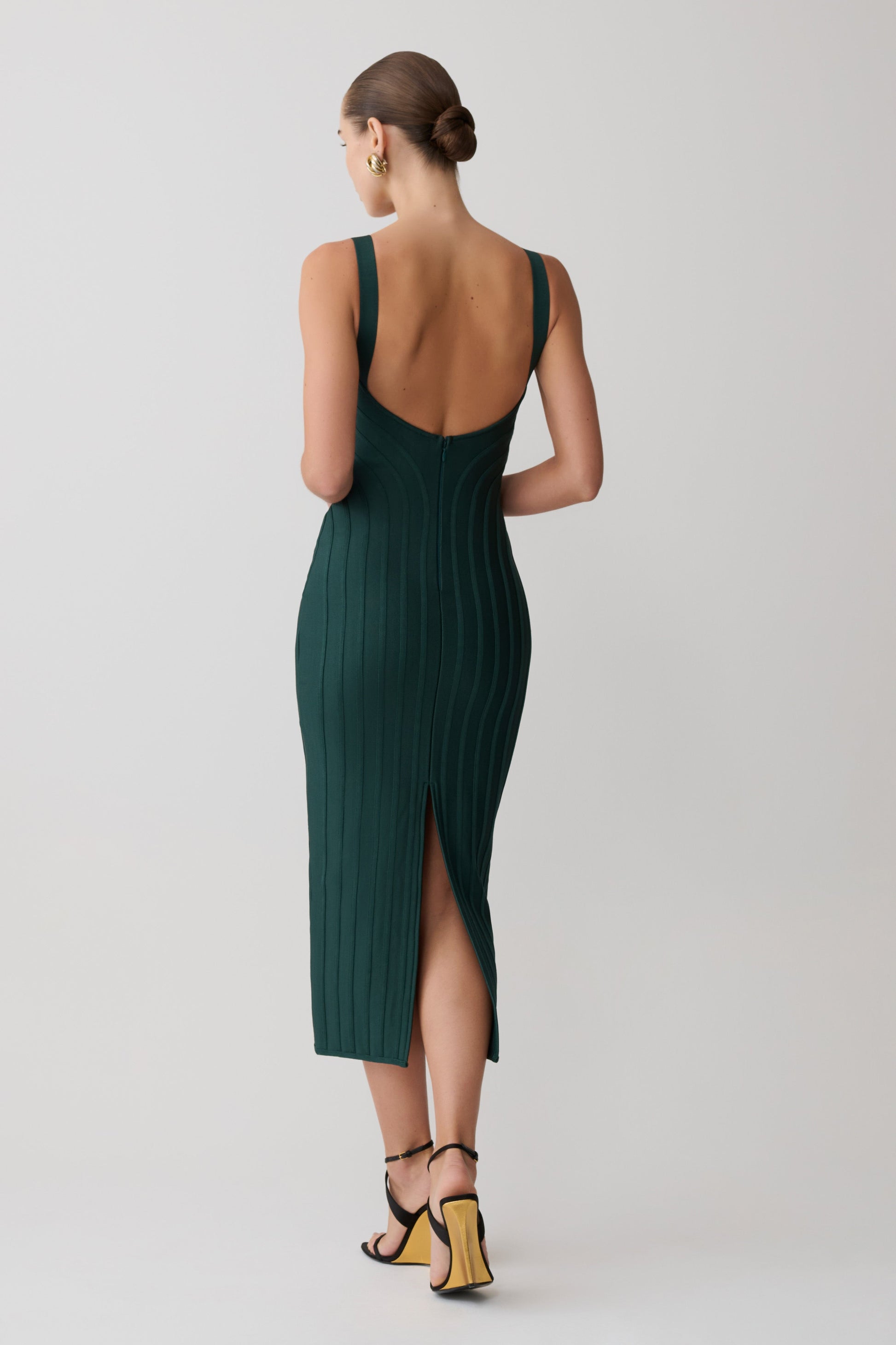 Gia Bandage Knit Midi Dress - Teal #2