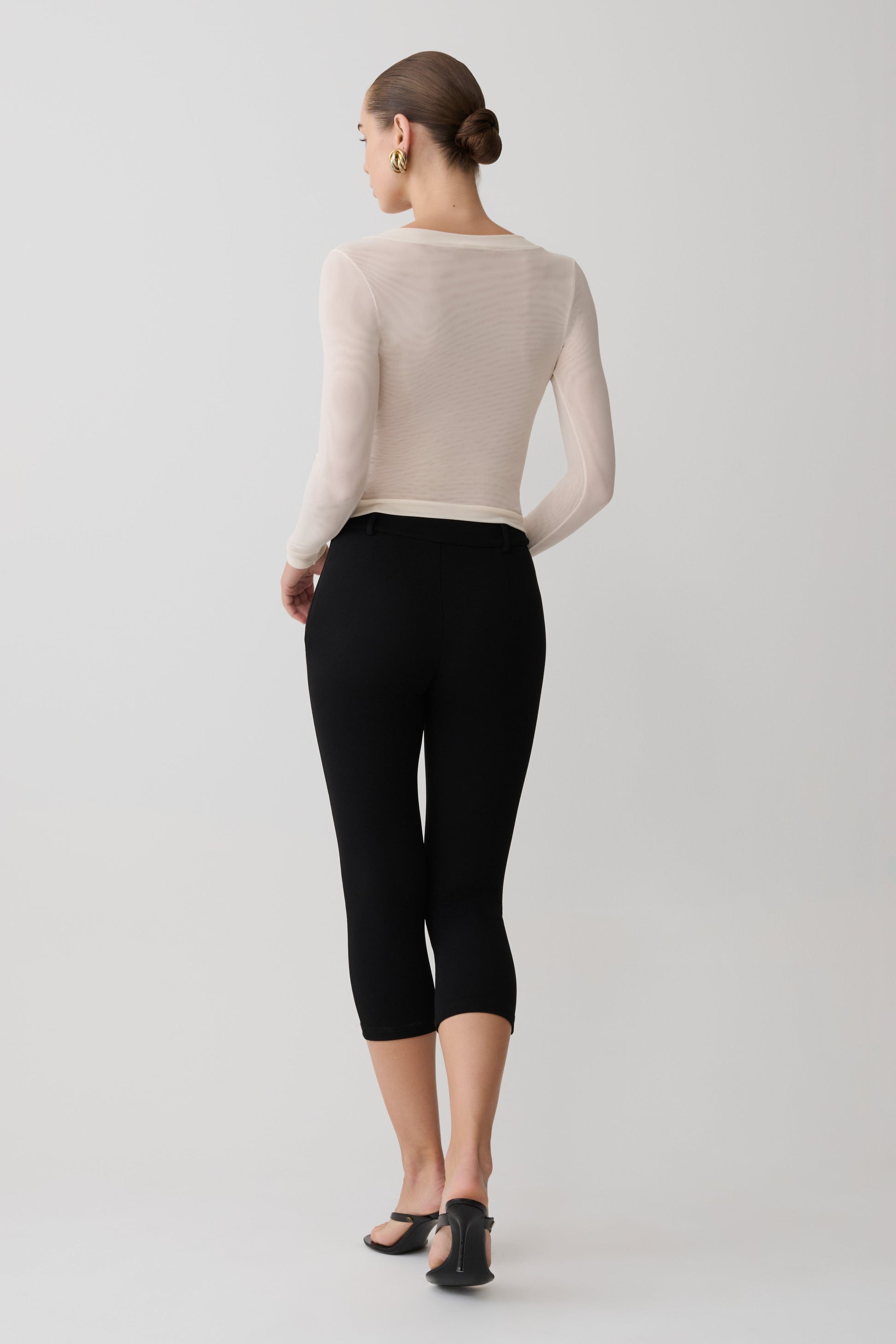 Lumi Long Sleeve Mesh Top - Bone #6