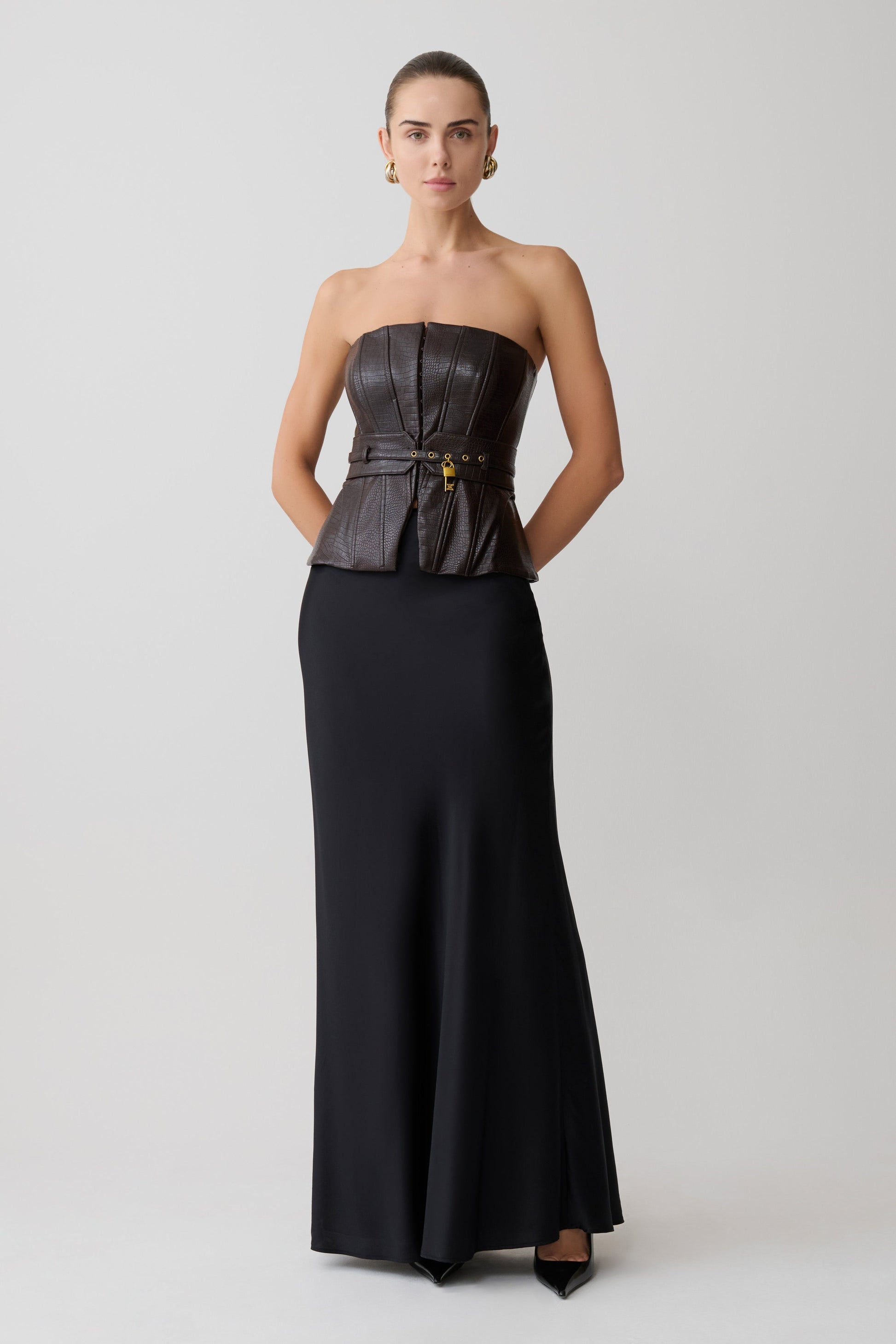 Sabrina Silk Blend Maxi Skirt - Black #4