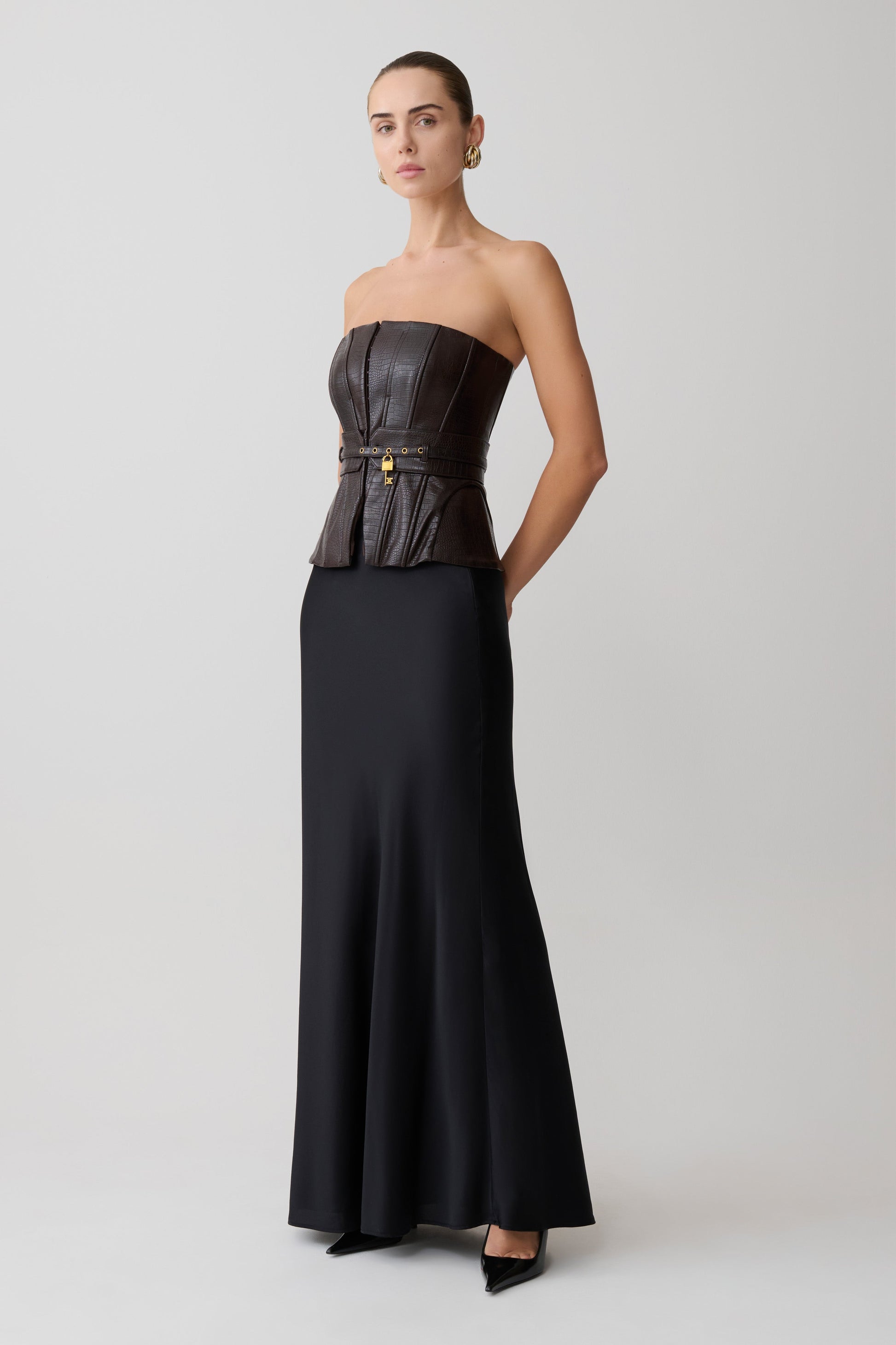 Sabrina Silk Blend Maxi Skirt / Black | MESHKI | XXL Sabrina Silk Blend Maxi Skirt / Black | MESHKI | XXL
