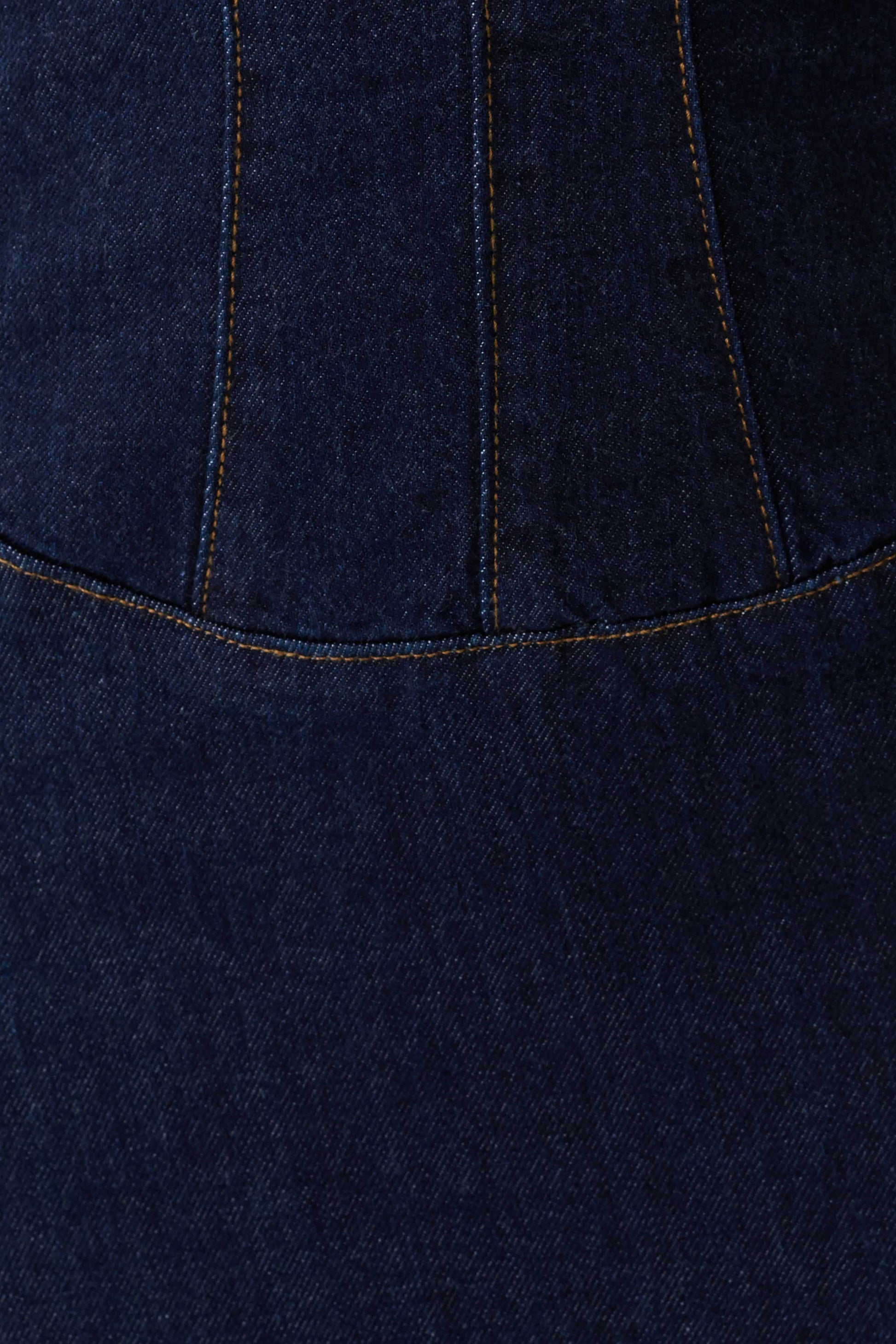 Amila Denim Cupped Maxi Dress - Indigo Blue #6