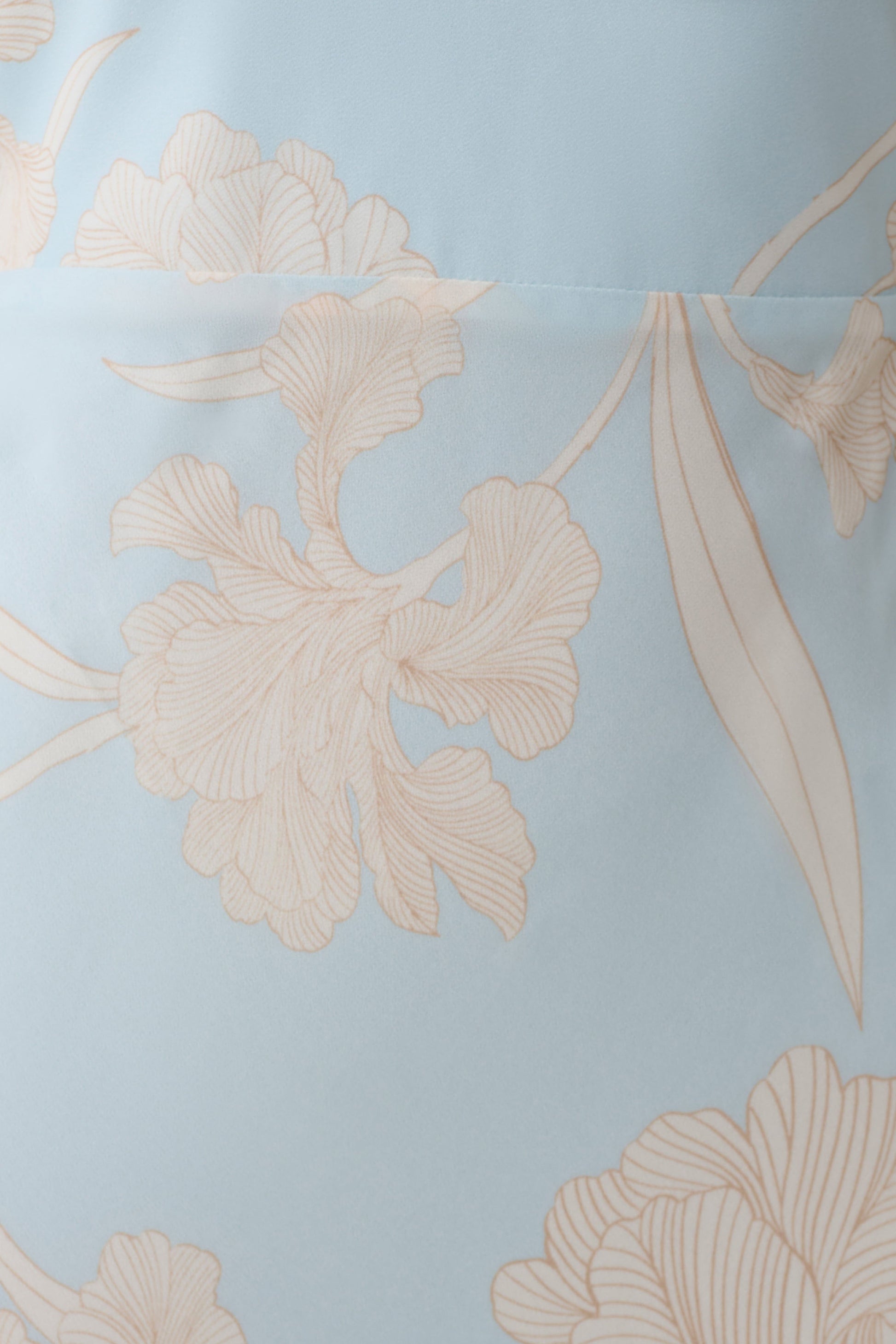 Nadine Halter Scarf Chiffon Maxi Dress - Blue Floral Print #8