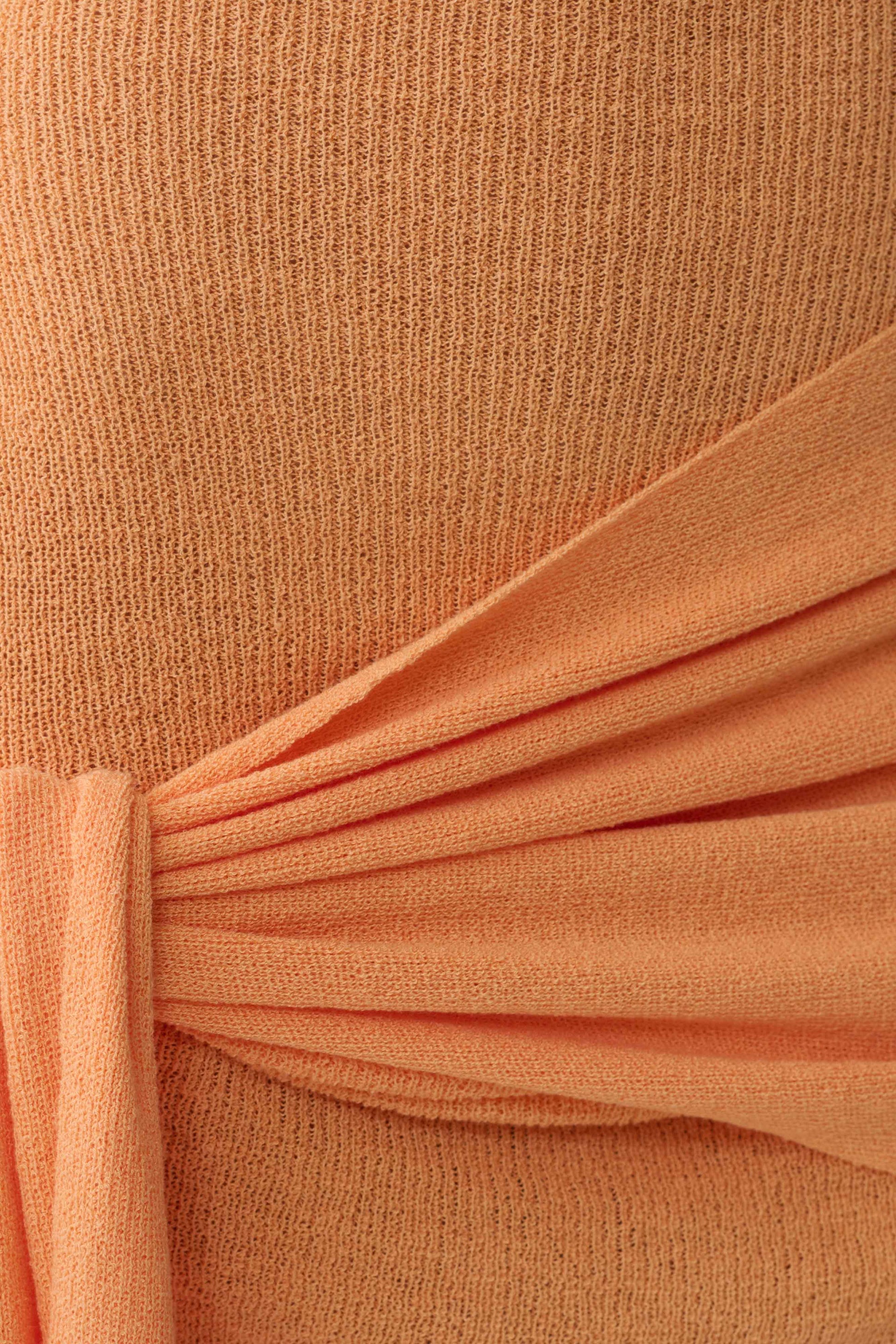 Lucien Cowl Neck Mini Dress - Apricot | MESHKI US Lucien Cowl Neck Mini Dress - Apricot | MESHKI US