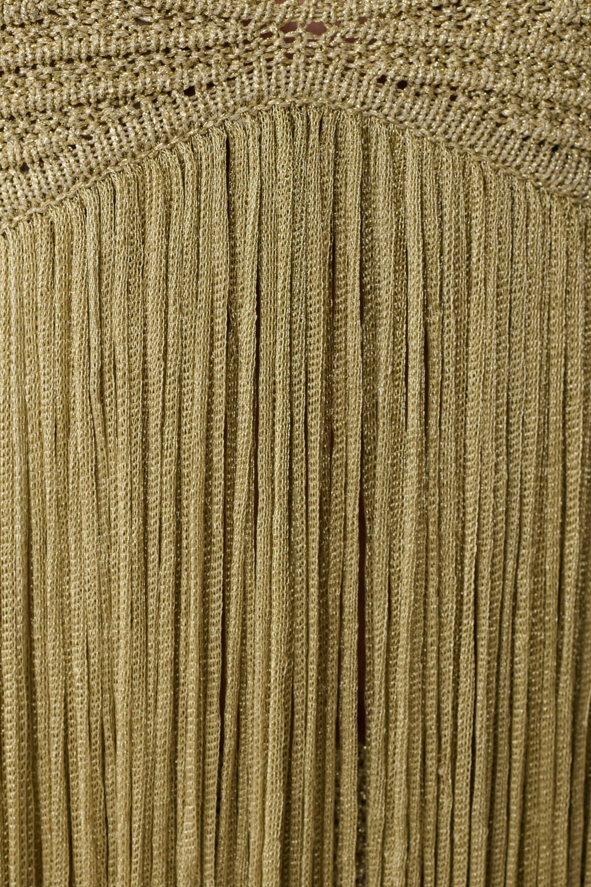 Renee Lurex Crochet Maxi Dress - Gold #10