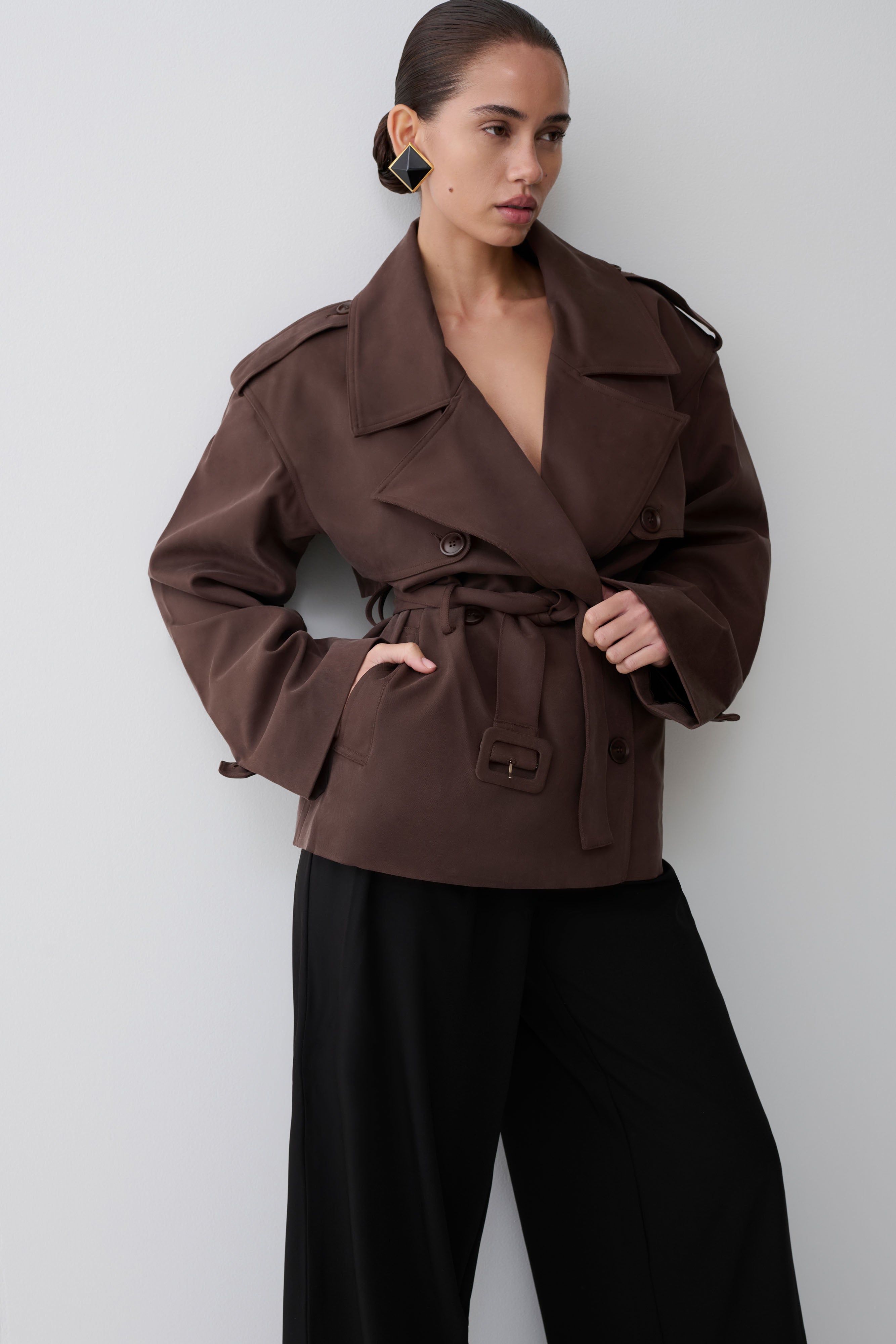 JieDa GABARDINE SHORT TRENCH JACKET 美品 JieDa GABARDINE SHORT TRENCH JACKET 美品 【公式通販】