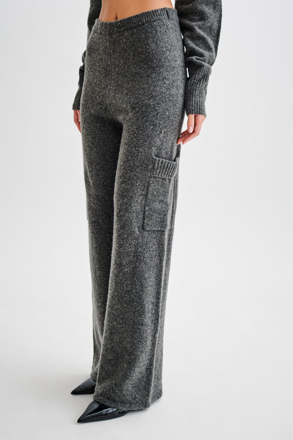 Darius Knit Pants With Pockets - Charcoal