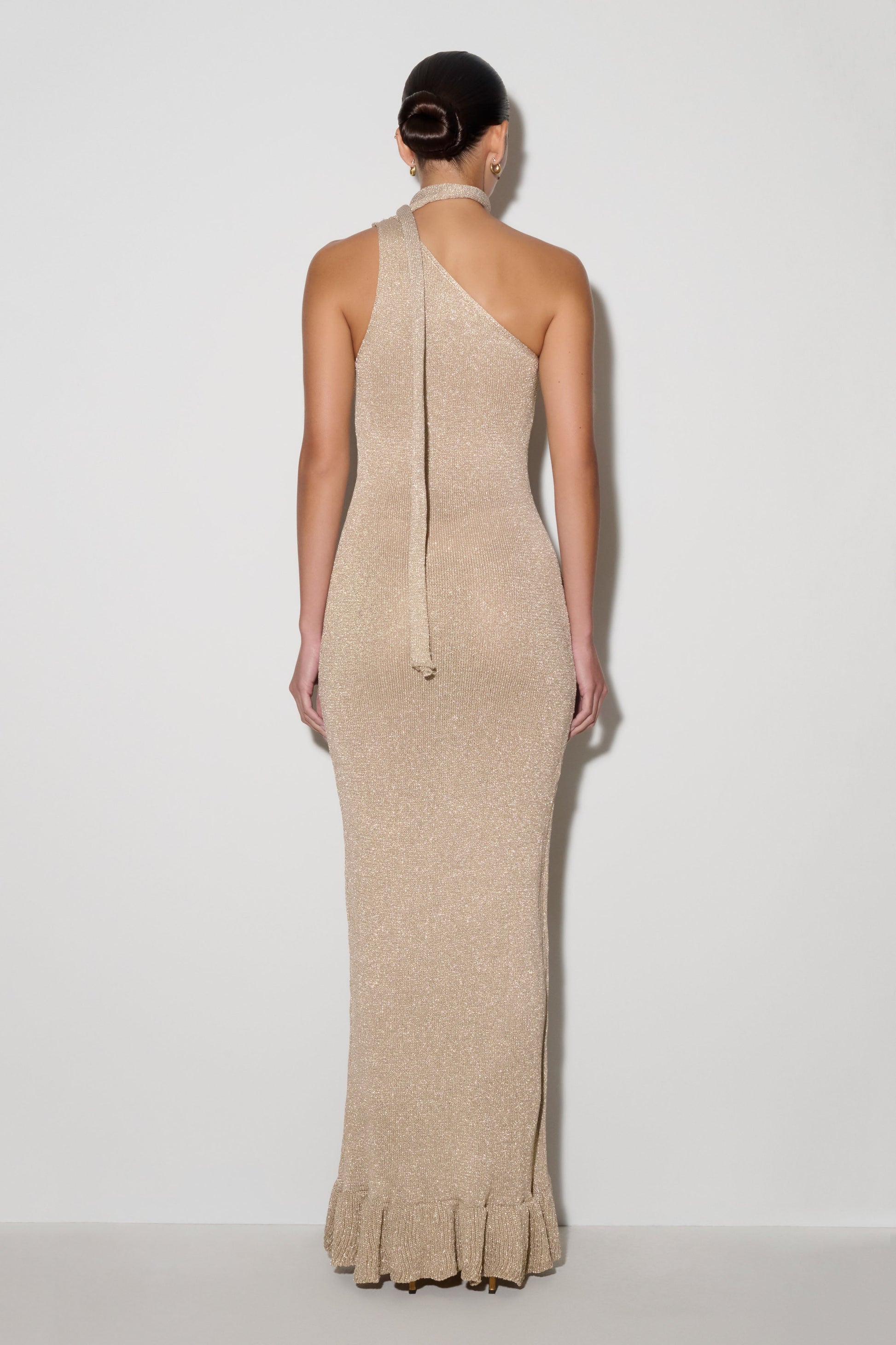 Celestino Floral Metallic Knit Maxi Dress / Gold | MESHKI | XXL Celestino Floral Metallic Knit Maxi Dress / Gold | MESHKI | XXL