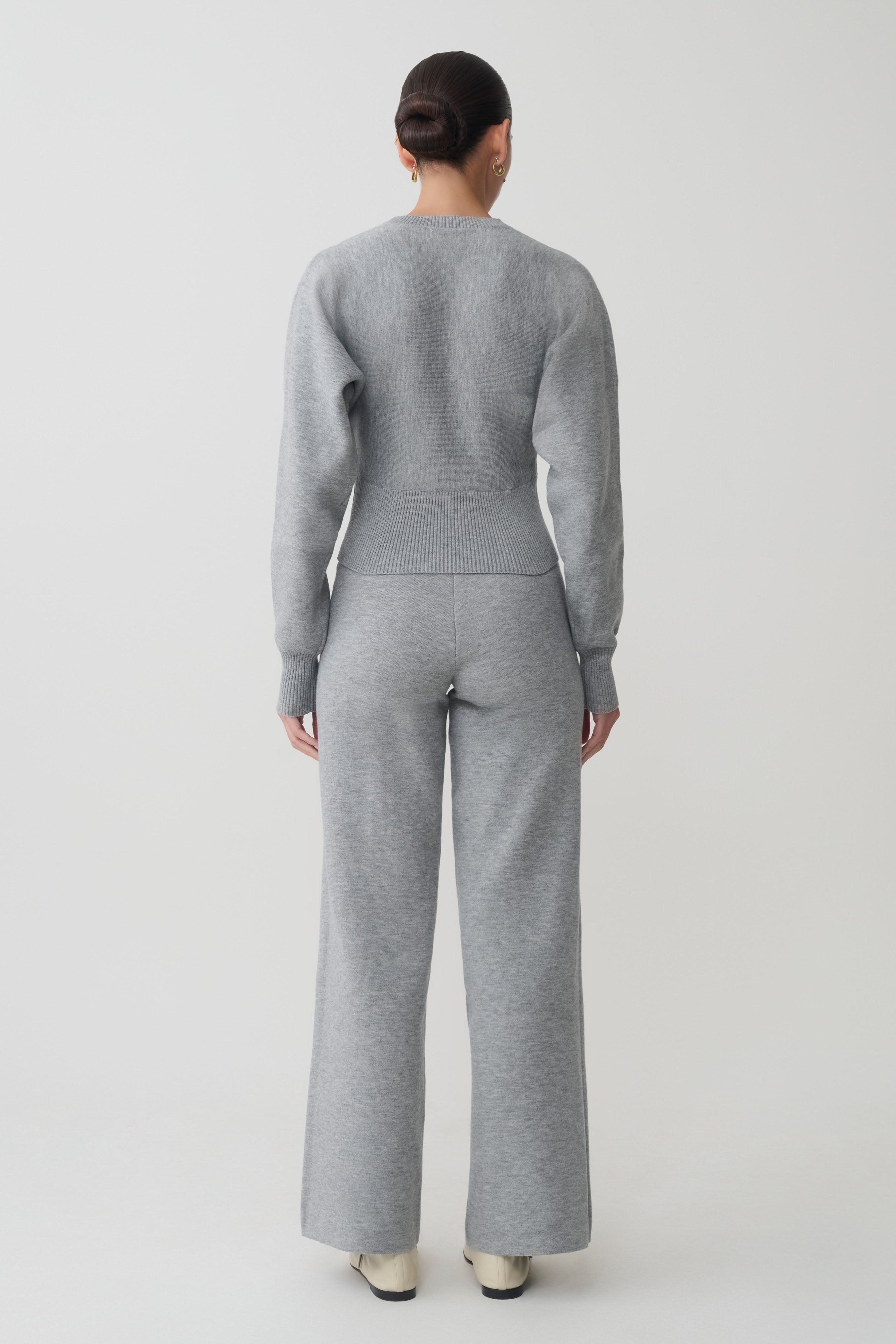 Kerrymae Straight Leg Knit Pants - Grey Marle | MESHKI US