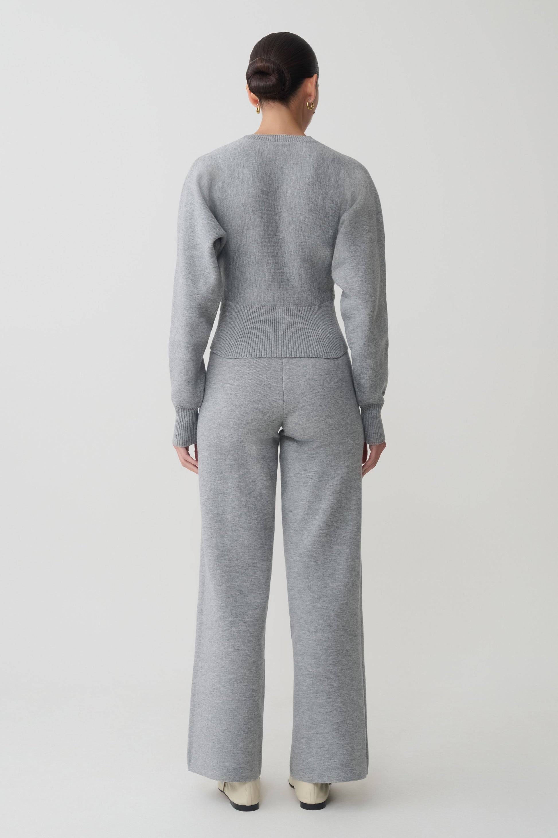 Kerrymae Straight Leg Knit Pants - Grey Marle #2