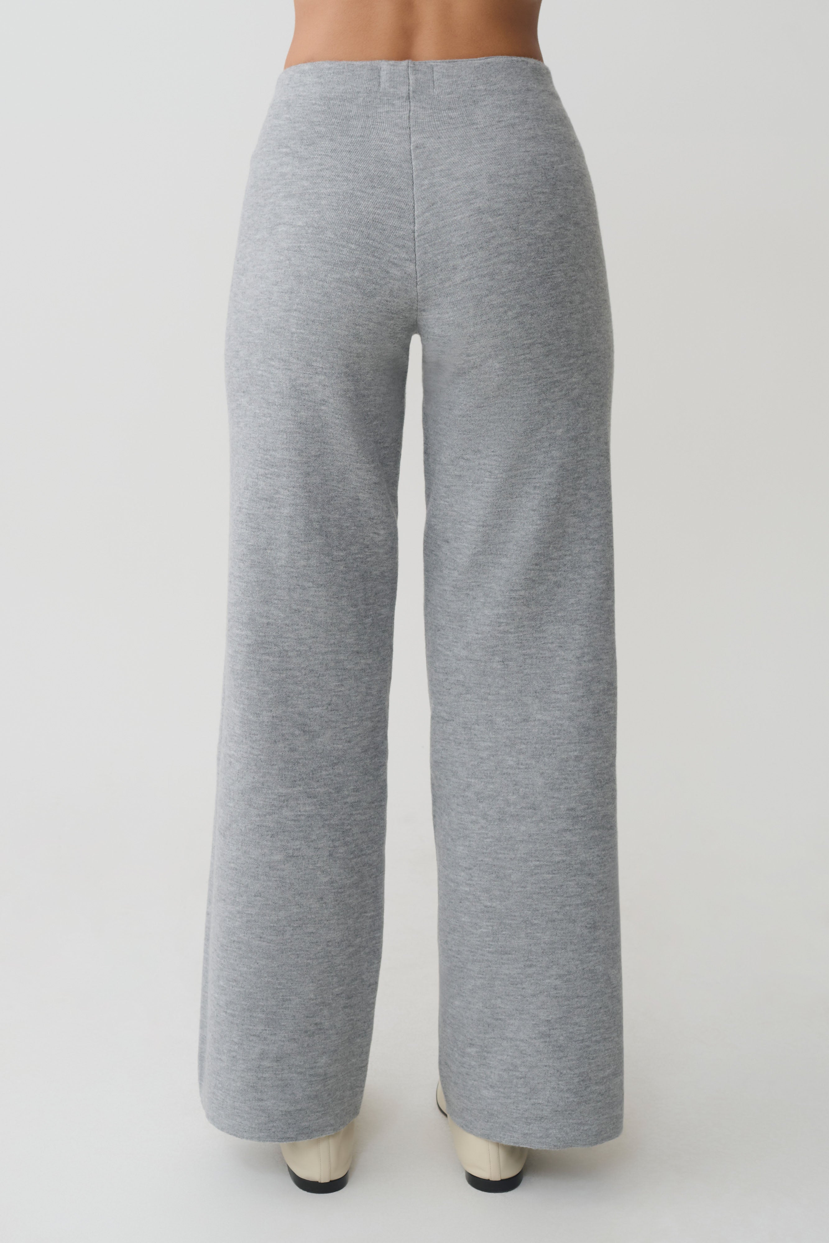 Kerrymae Straight Leg Knit Pants - Grey Marle | MESHKI US