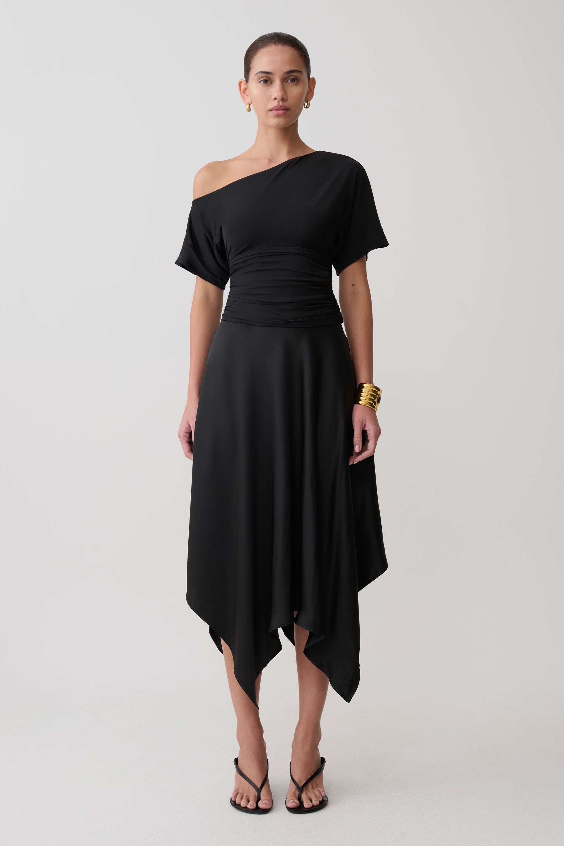 Luu Off Shoulder Slinky Top - Black #4