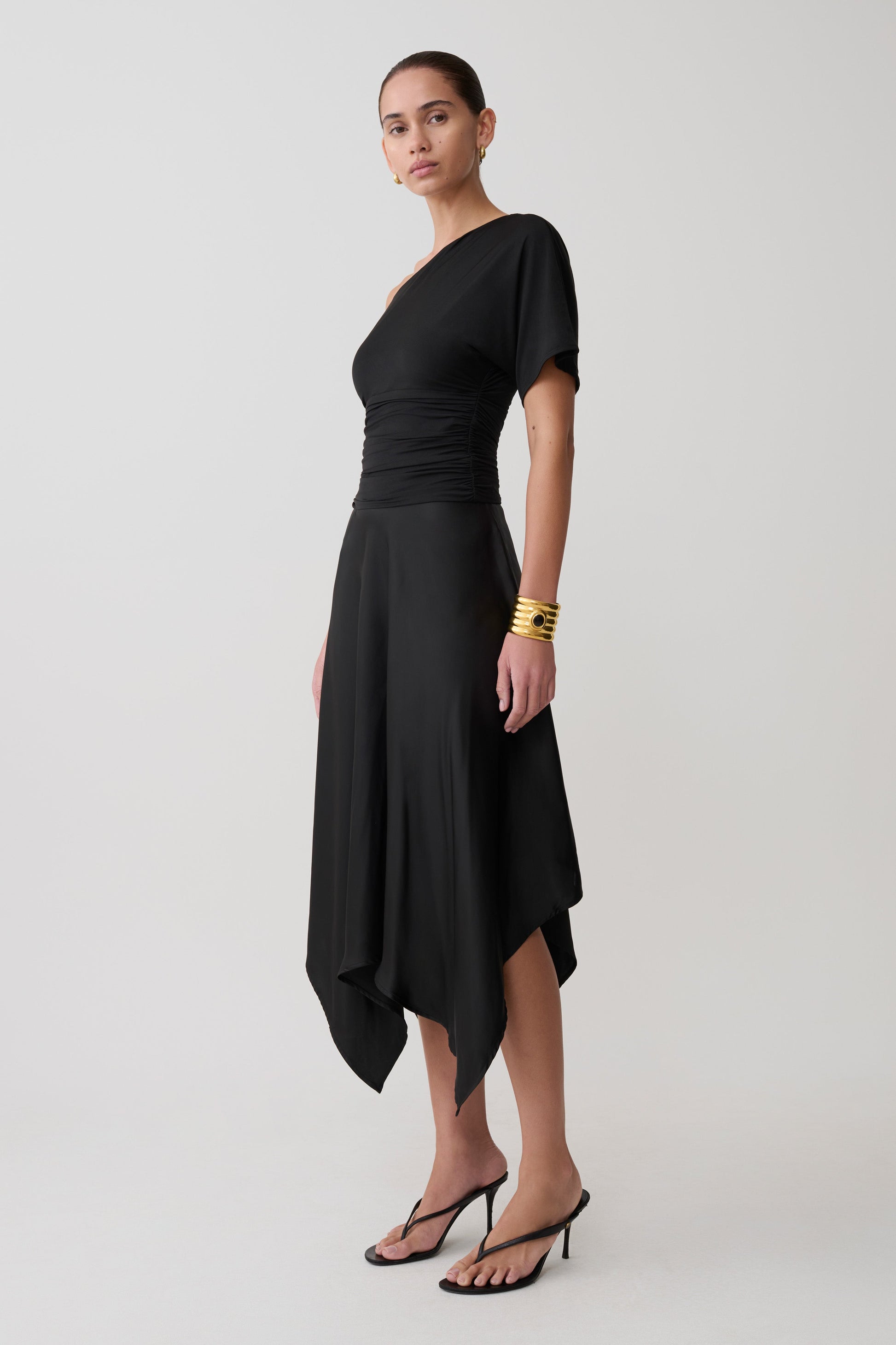 Luu Off Shoulder Slinky Top - Black #5