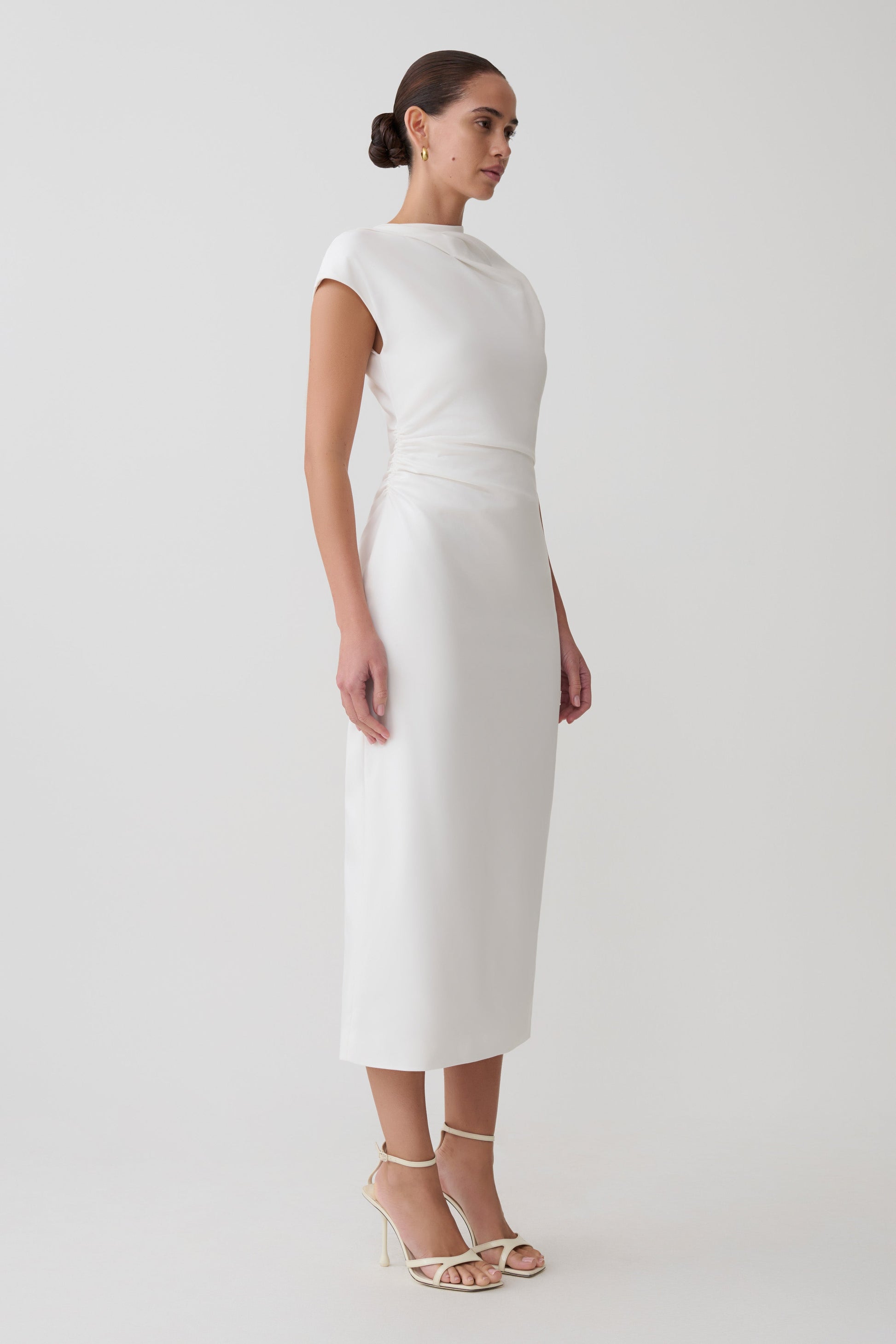 Lorena Cotton Midi Dress - White #3
