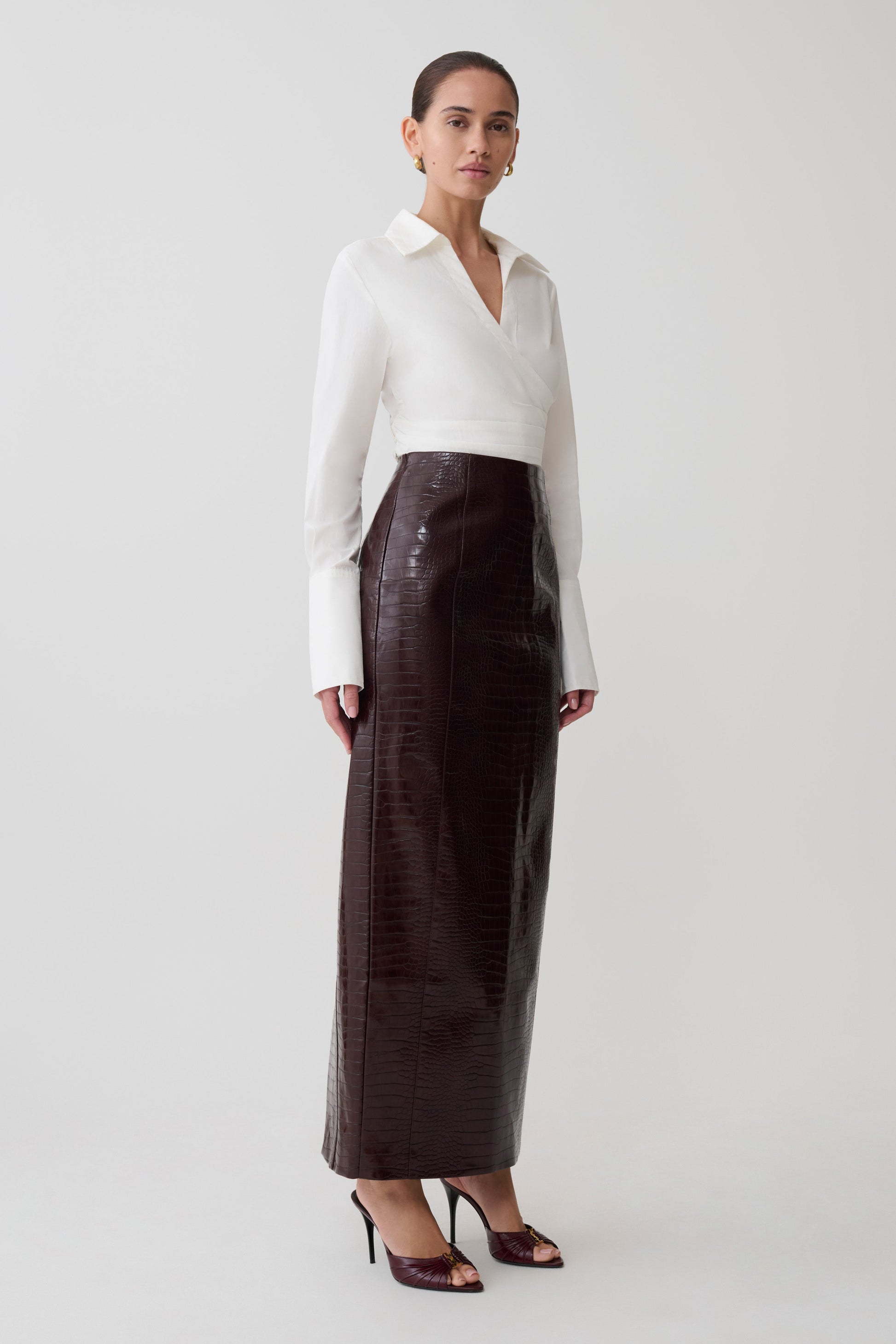 Eugenia Wrap Cotton Shirt - White #5
