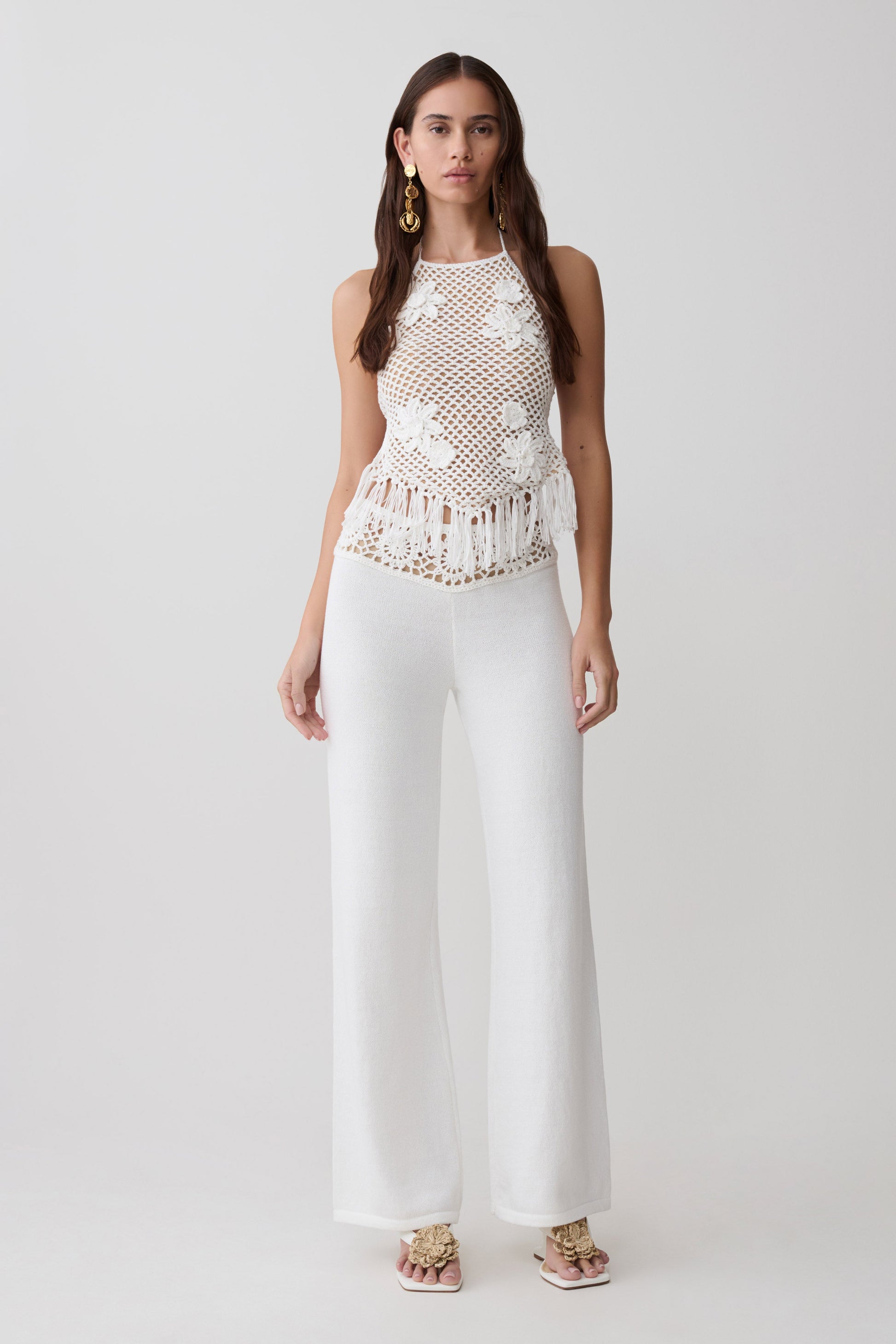 Miley Crochet Halter Top - Ivory #5