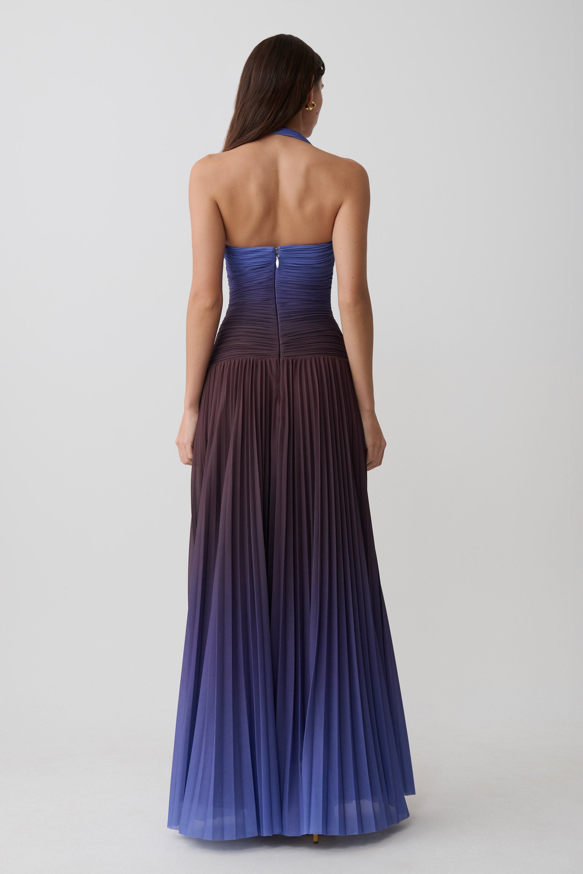 blue and purple ombre dress Blue/Purple Ombre Tulle Prom Dress, V Neck Lace Appliqued Pageant Dress,ARD2922