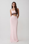 Ruvic Knit Maxi Beaded Dress - Baby Pink