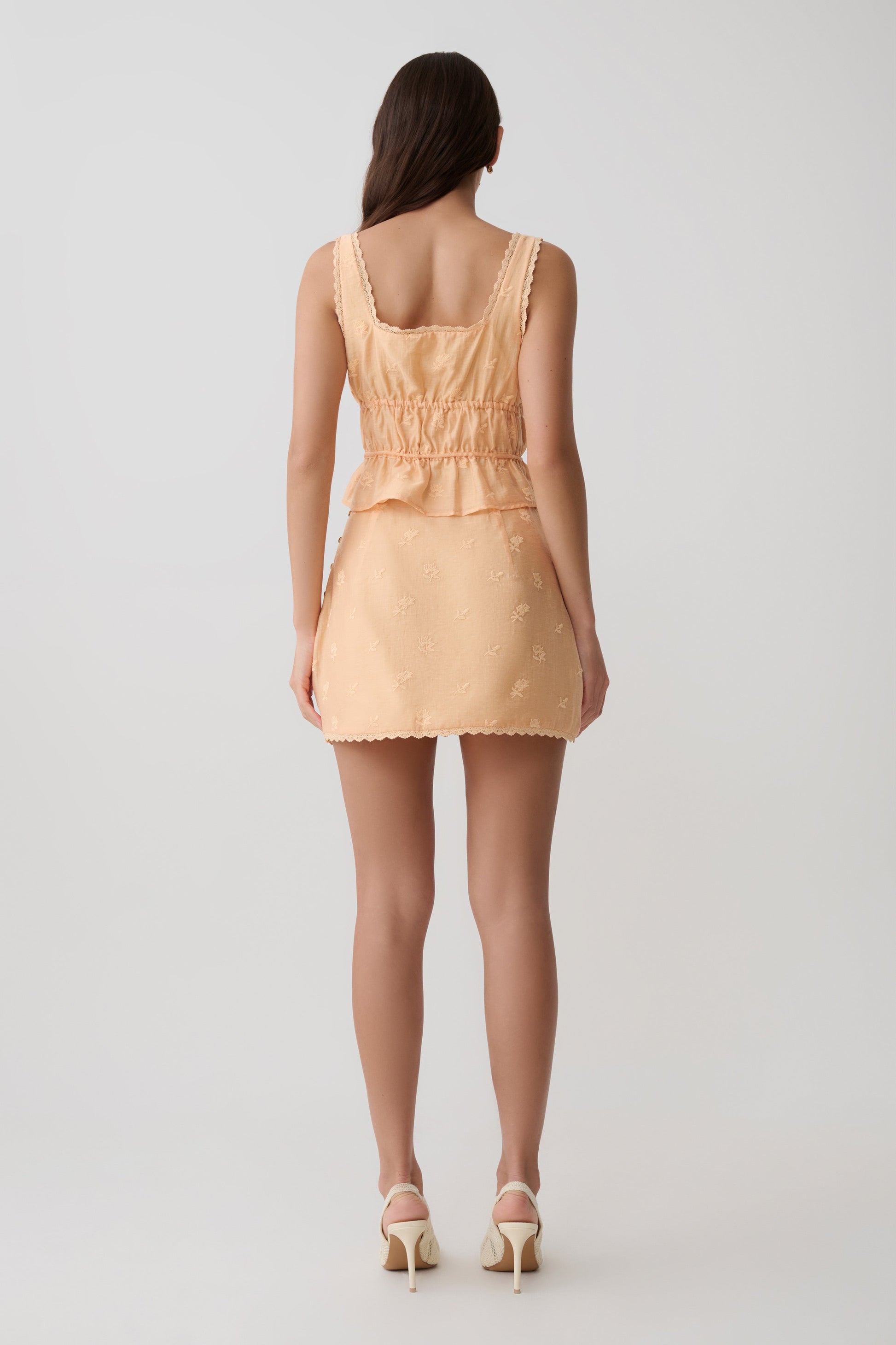 Vivian Embroidered Sleeveless Top - Orange #5