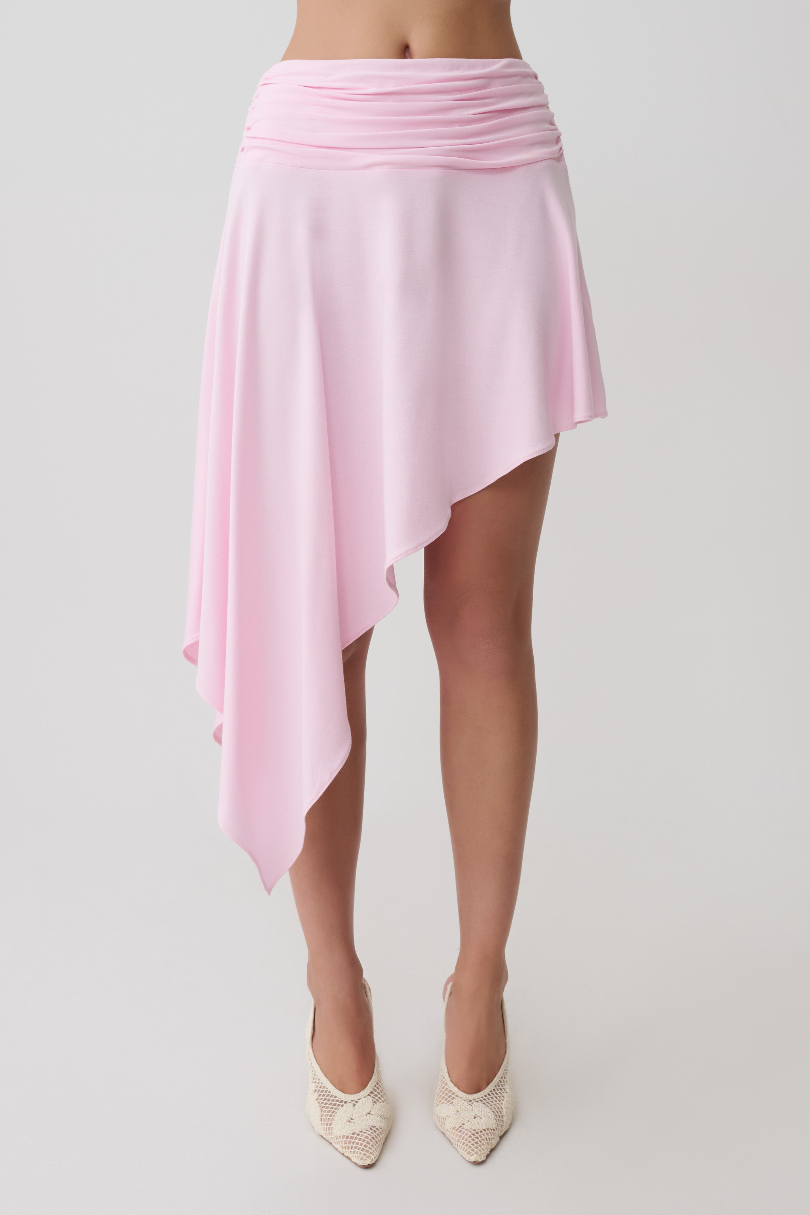 Talise Modal Hankie Midi Skirt - Ballet Pink | MESHKI US