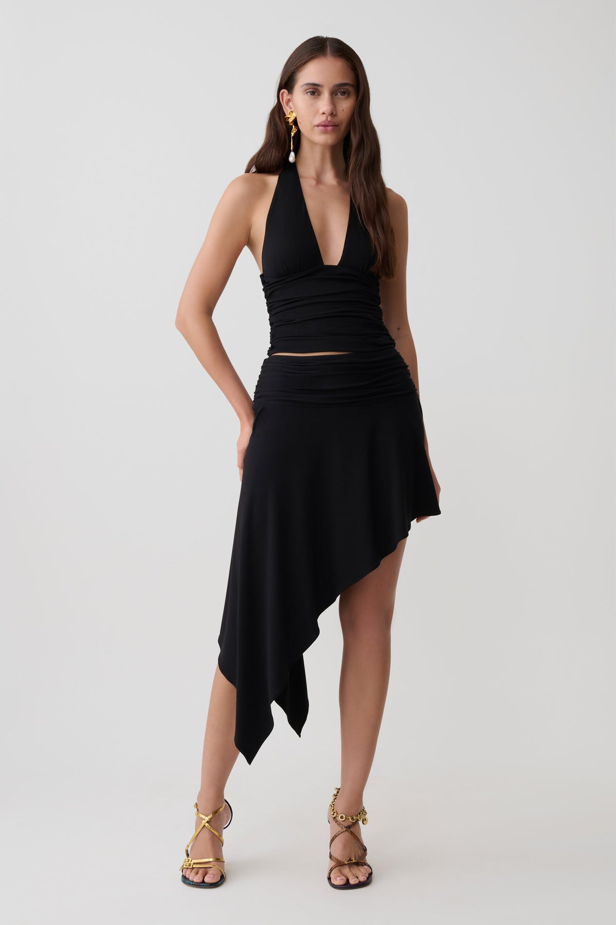 Talise Modal Hankie Midi Skirt - Black #4