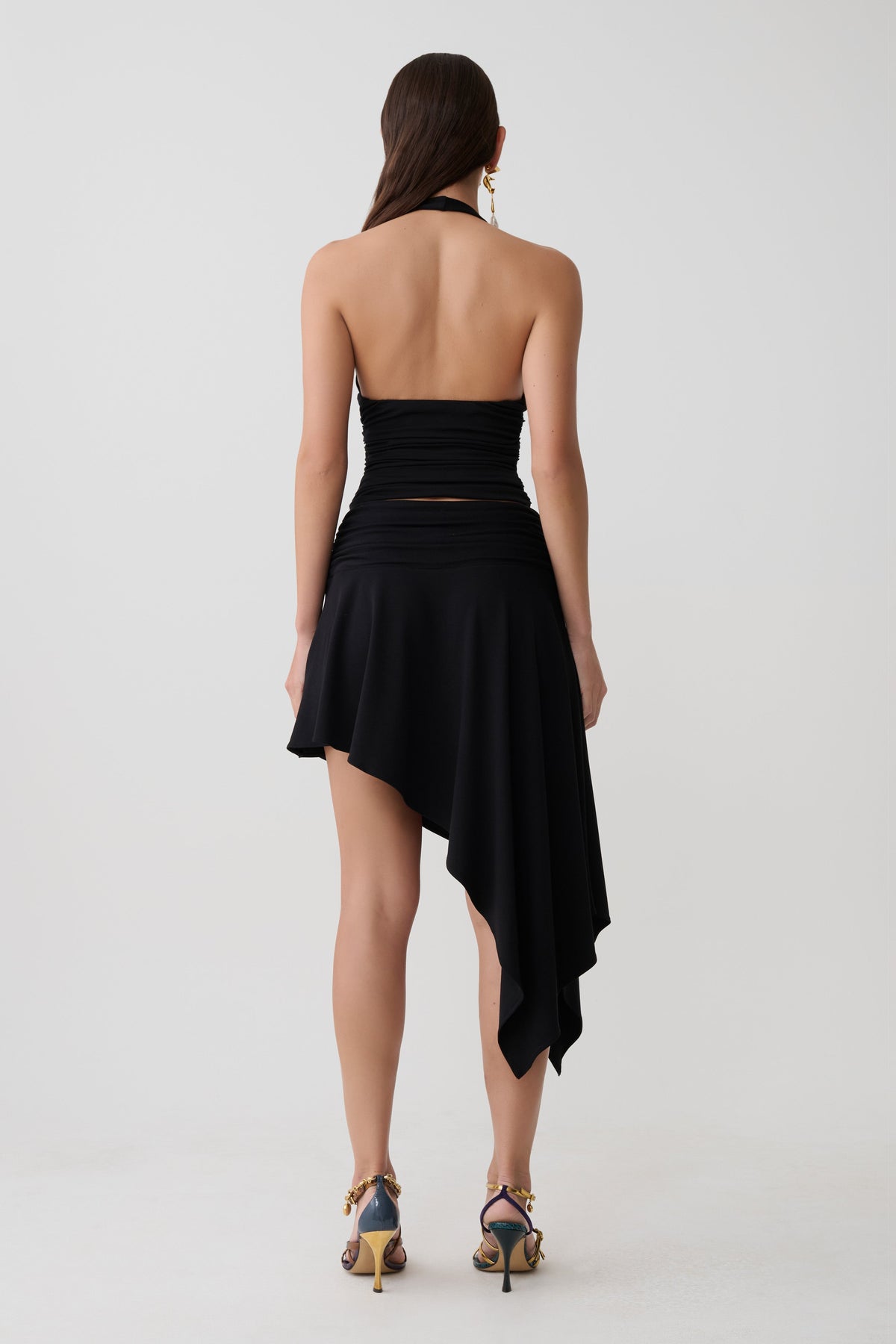 Talise Modal Hankie Midi Skirt - Black #2