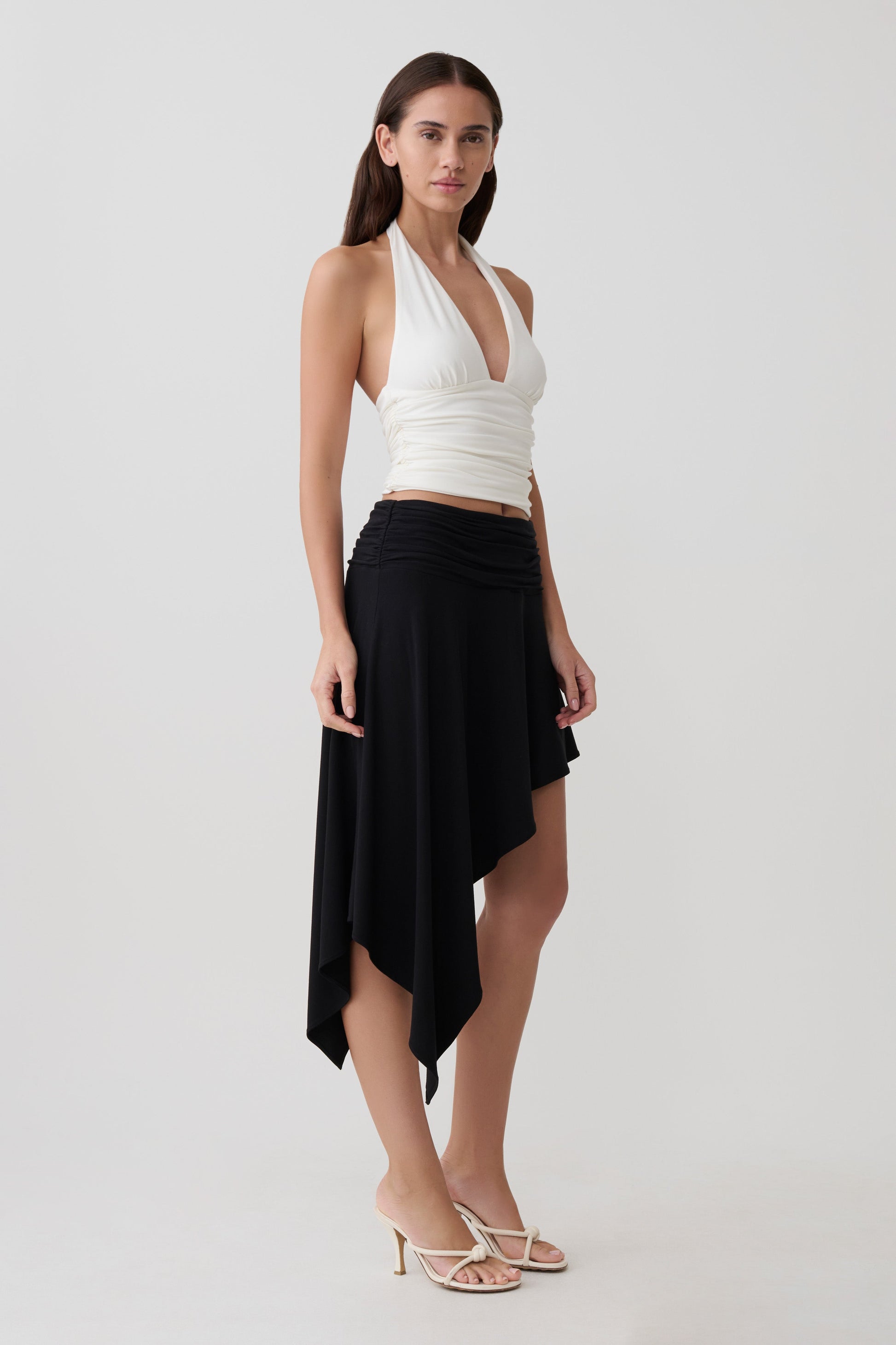 Talise Modal Hankie Midi Skirt - Black #6