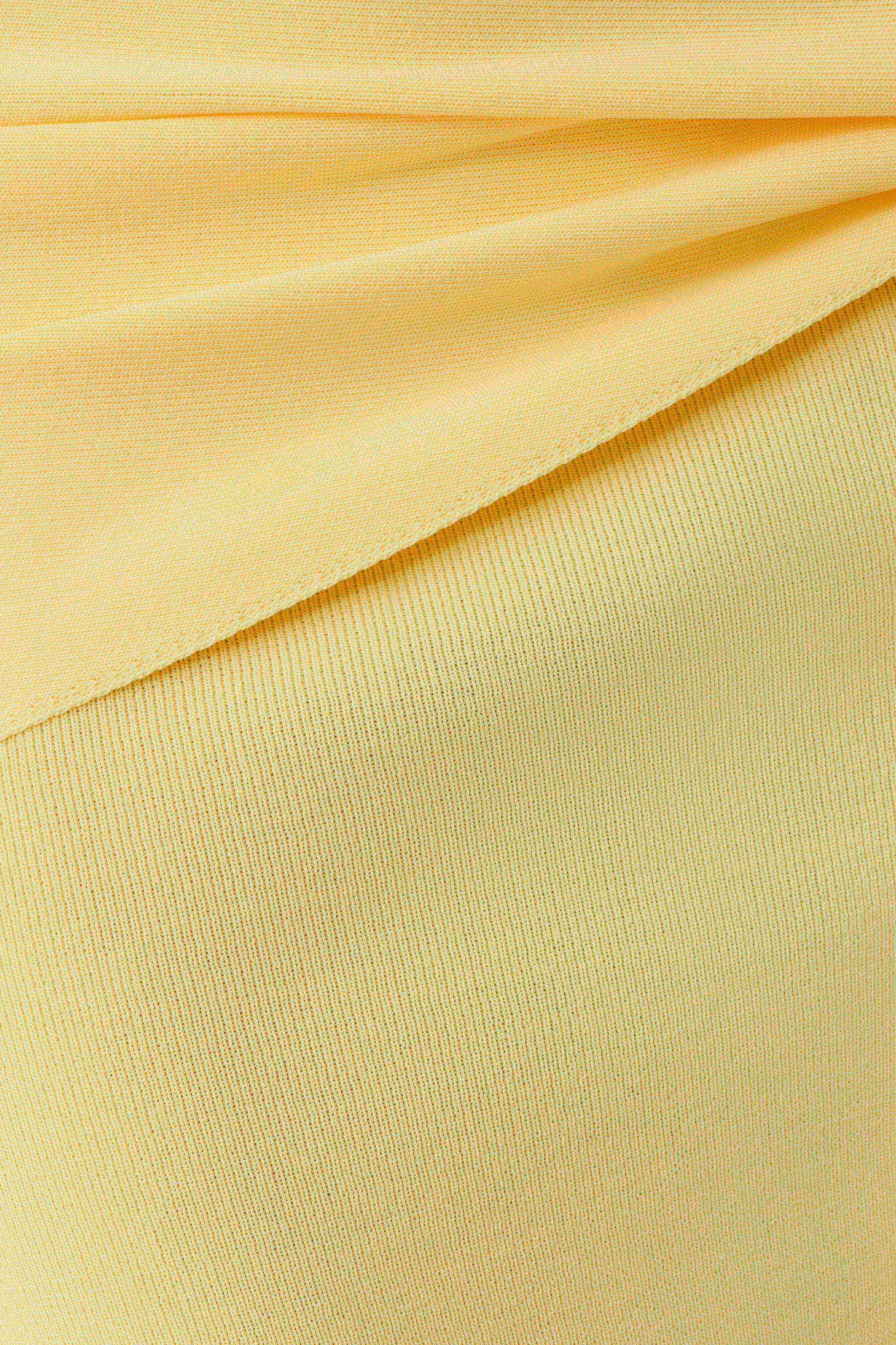 Freida Knit Mini Dress With Sash - Lemon #6