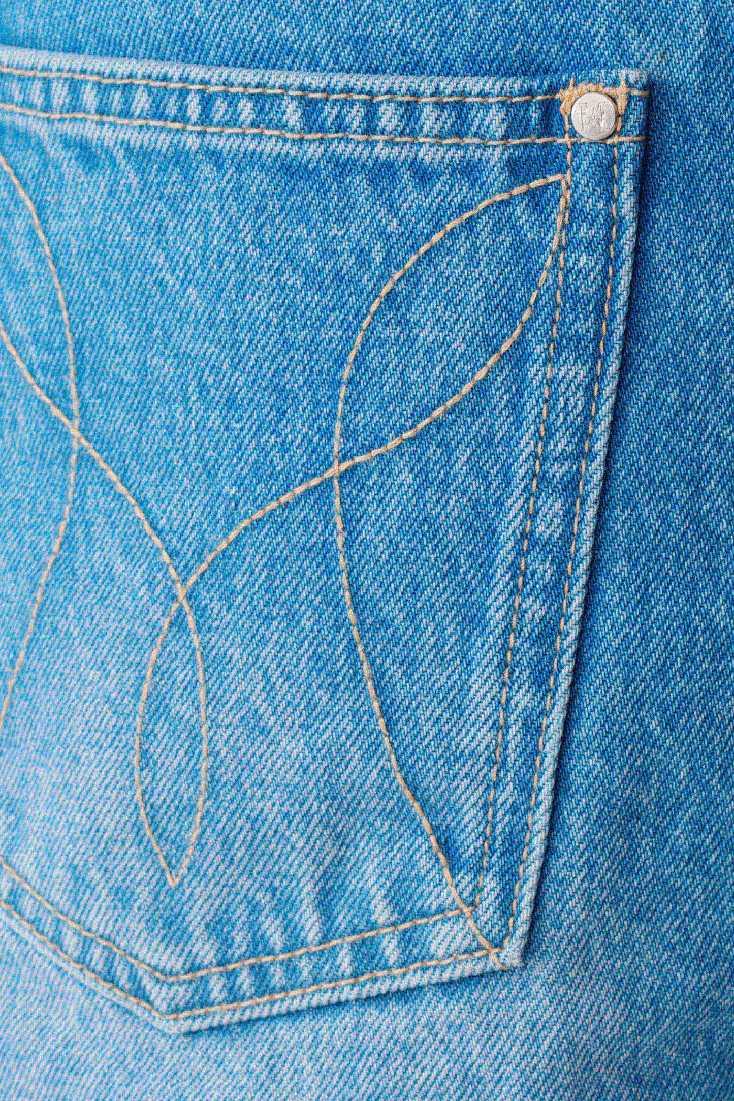 Jace A-Line Denim Shorts - Summer Blue