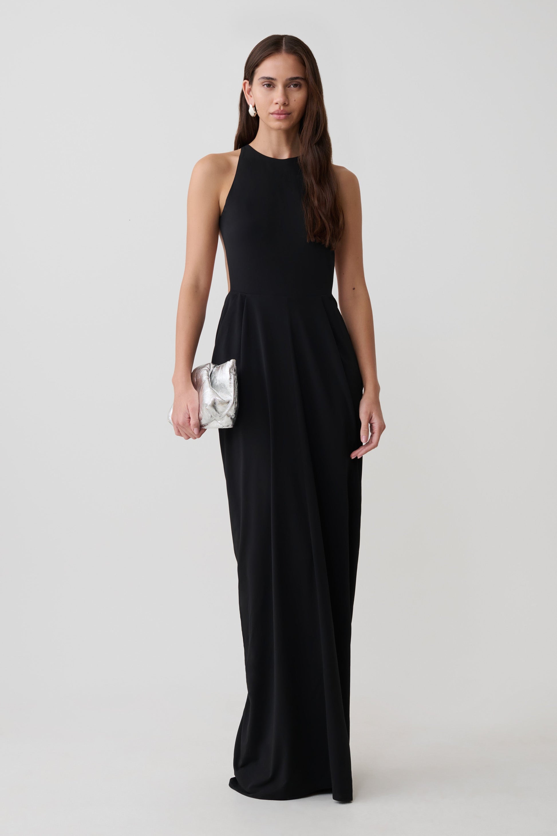black.maxi dress Shona Joy - La Lune Lace Back Maxi - Black cross back ASOS Design - Cape Maxi