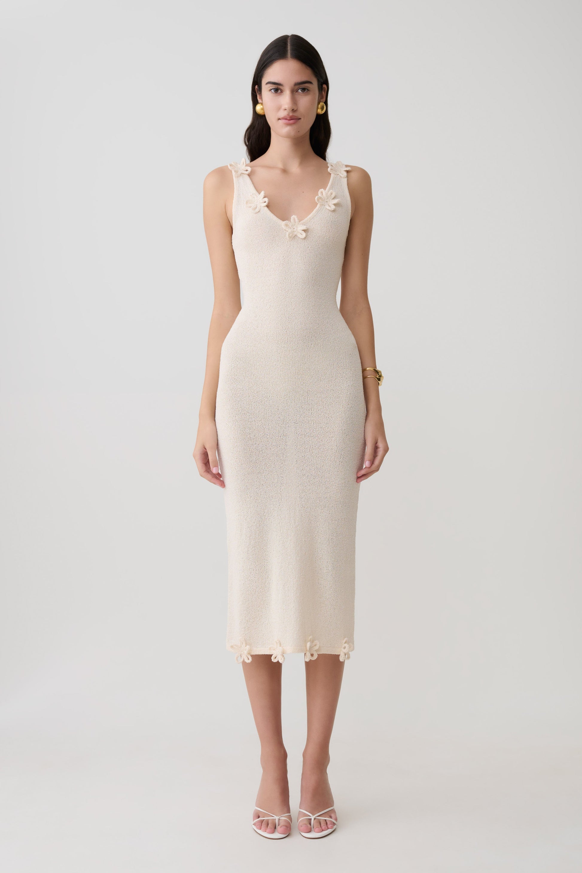 Rachael Knit Midi Dress / Nude | MESHKI