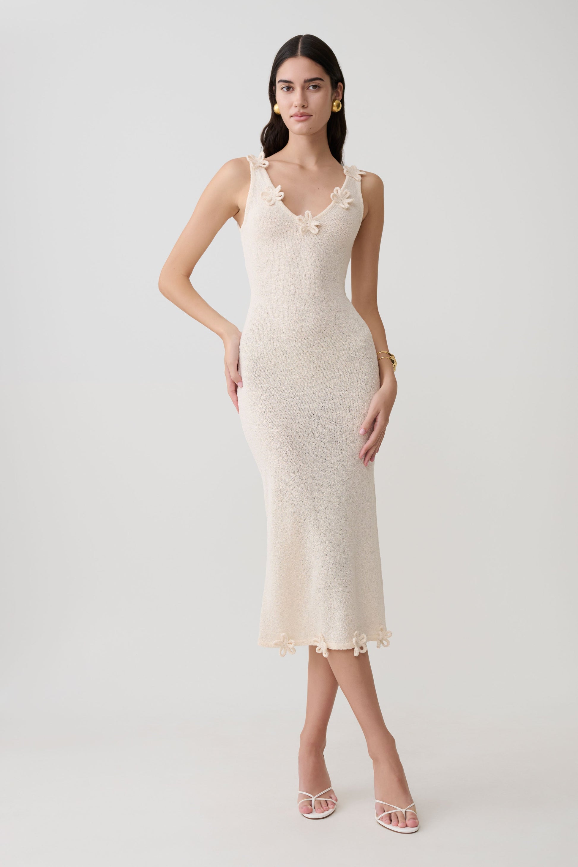 Rachael Knit Midi Dress / Nude | MESHKI