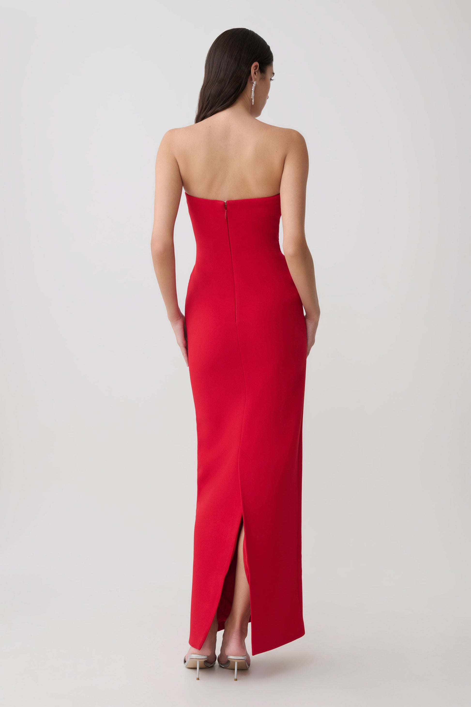 Lianne Strapless Maxi Dress / Red | MESHKI